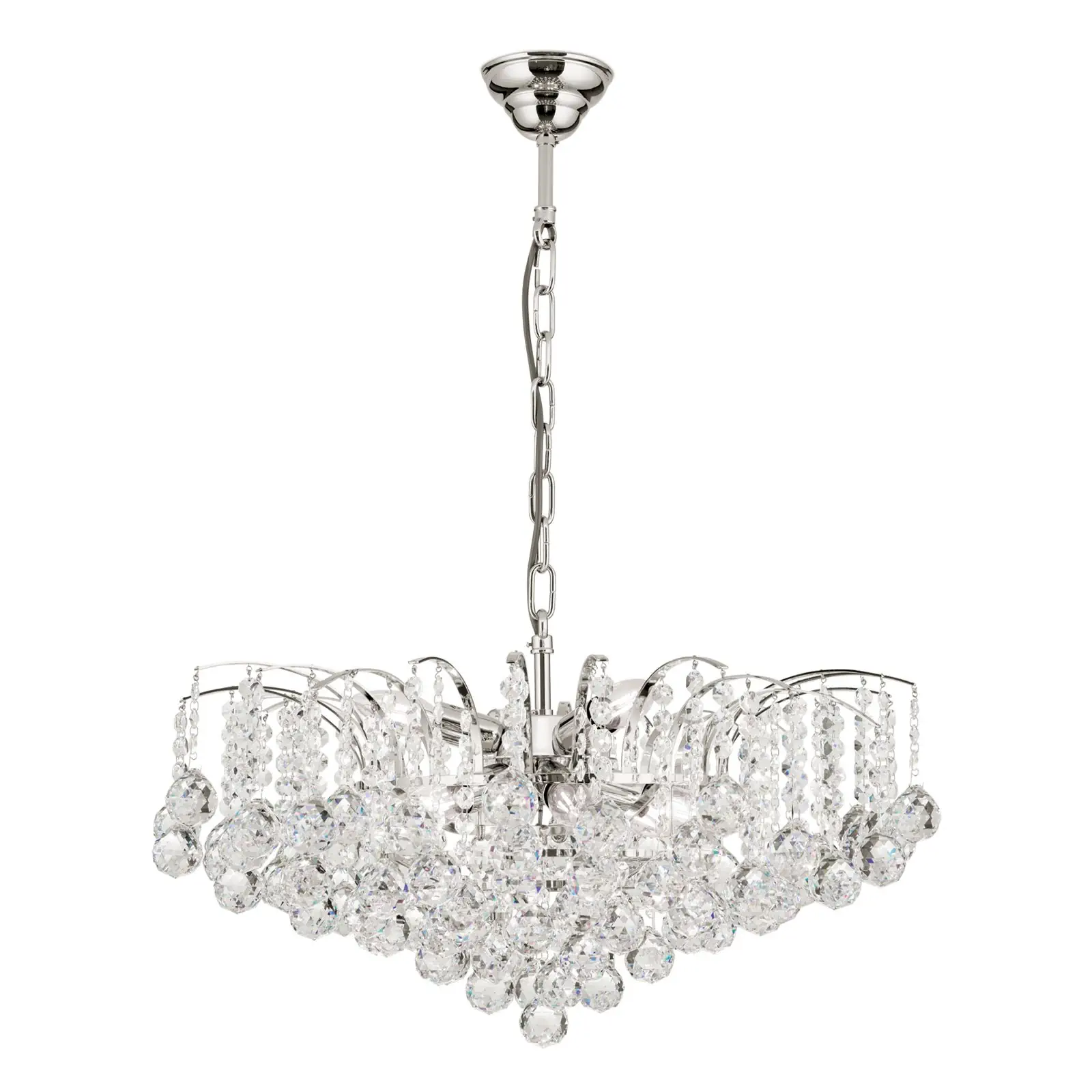 Luster KRISTALL KLASSISCH, 9 izvora svetla, zlatni, sa providnom kristalnom dekoracijom - 4