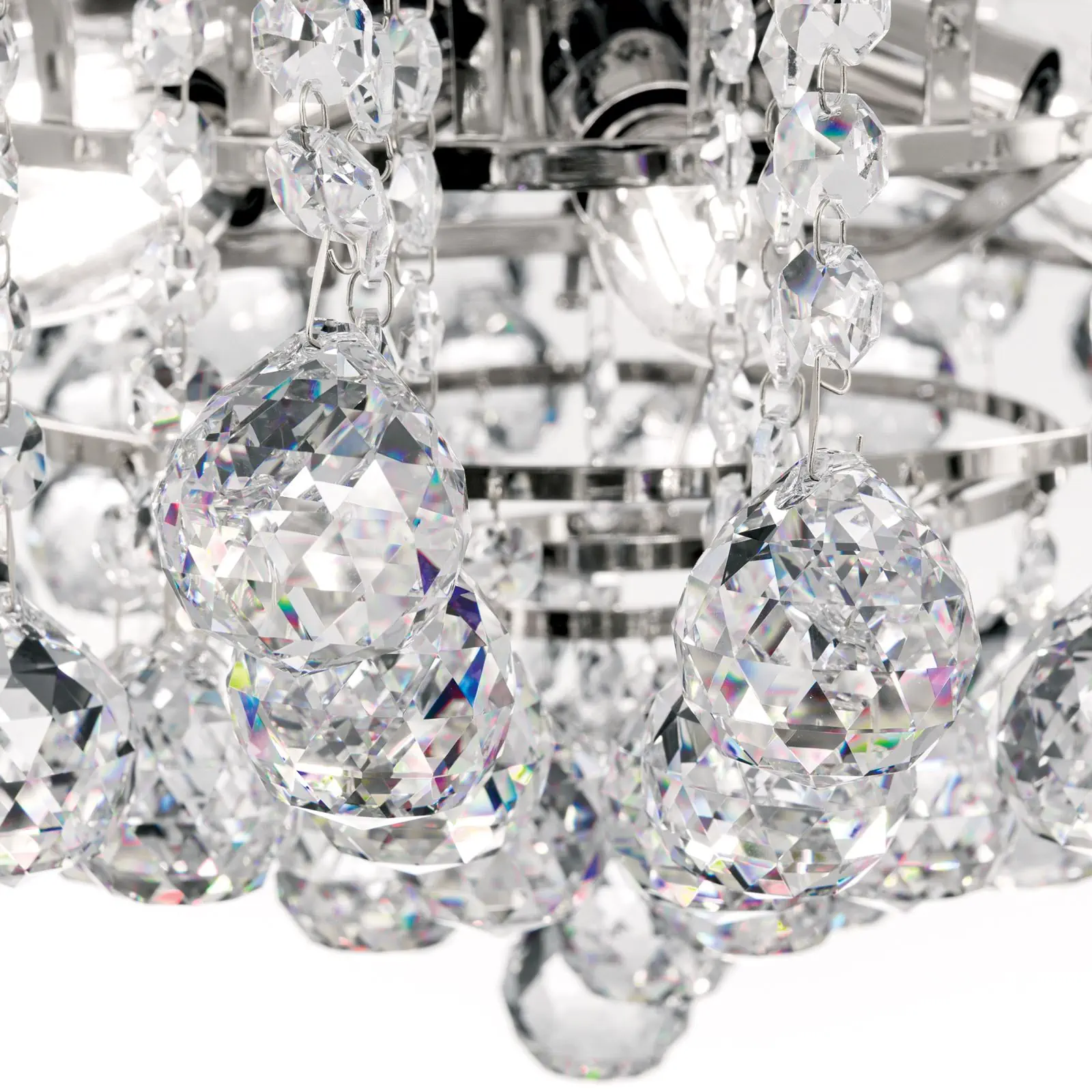 Luster KRISTALL KLASSISCH, 9 izvora svetla, zlatni, sa providnom kristalnom dekoracijom - 5