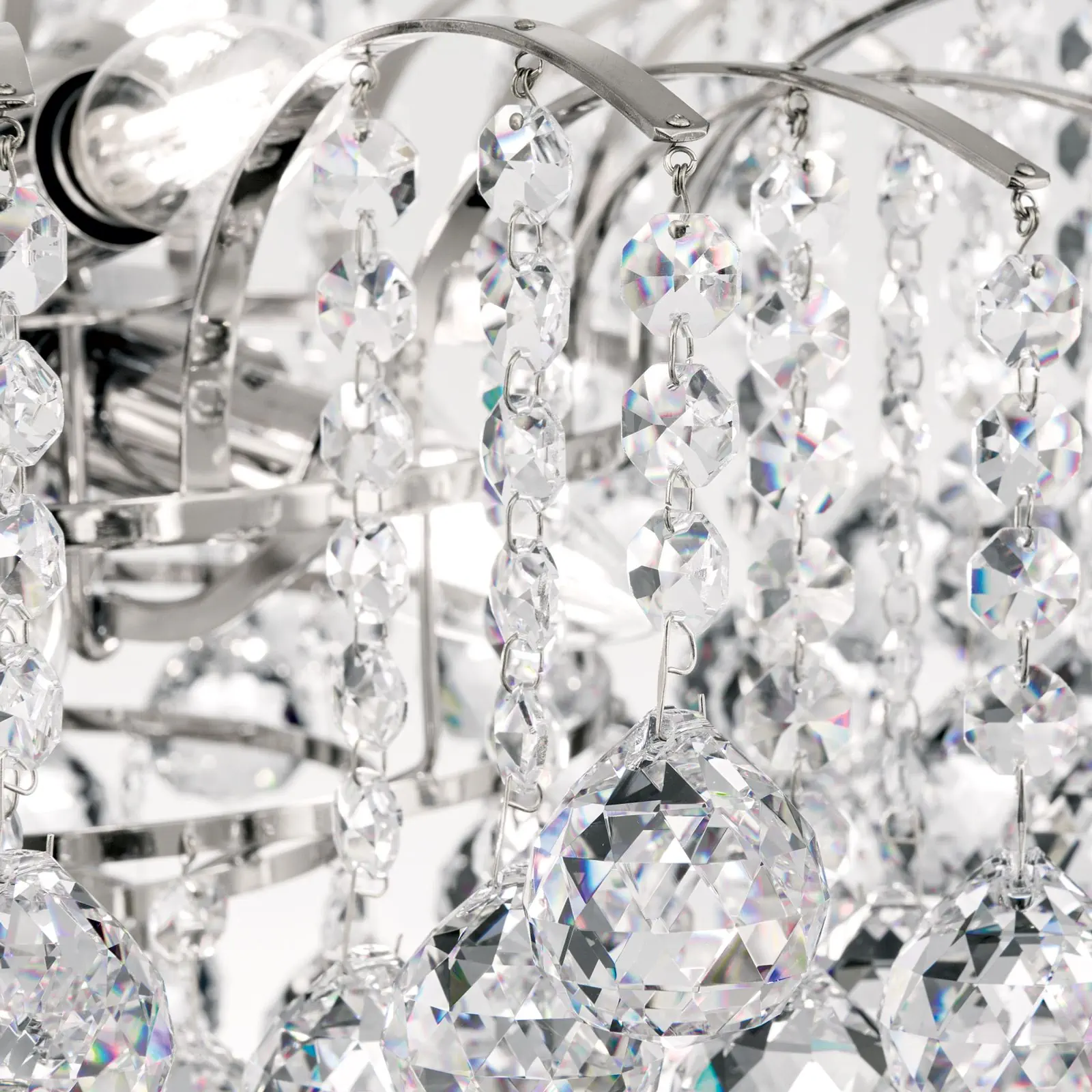 Luster KRISTALL KLASSISCH, 9 izvora svetla, zlatni, sa providnom kristalnom dekoracijom - 6