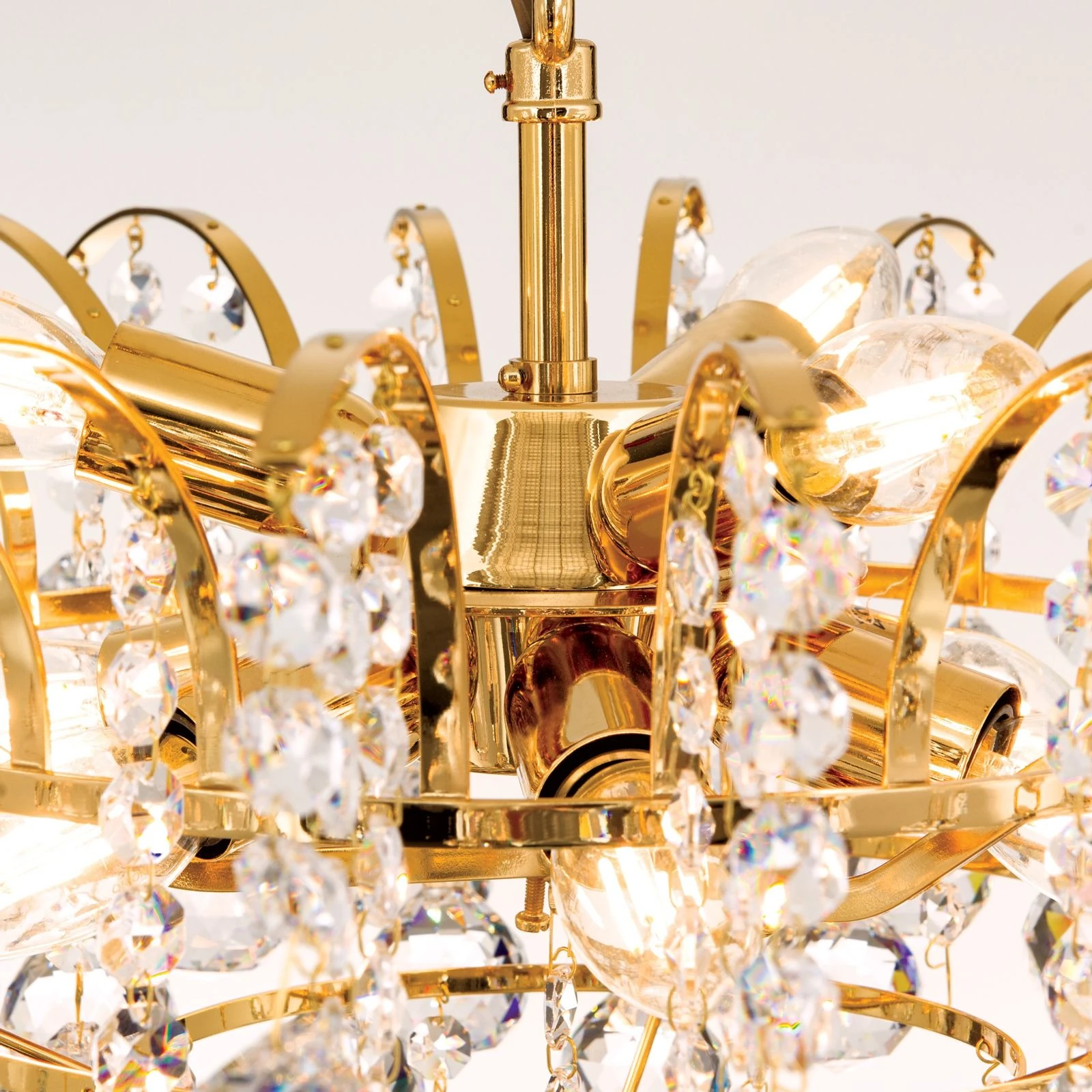 Luster KRISTALL KLASSISCH, 9 izvora svetla, 24-karatno pozlaćeno, providni kristal - 5