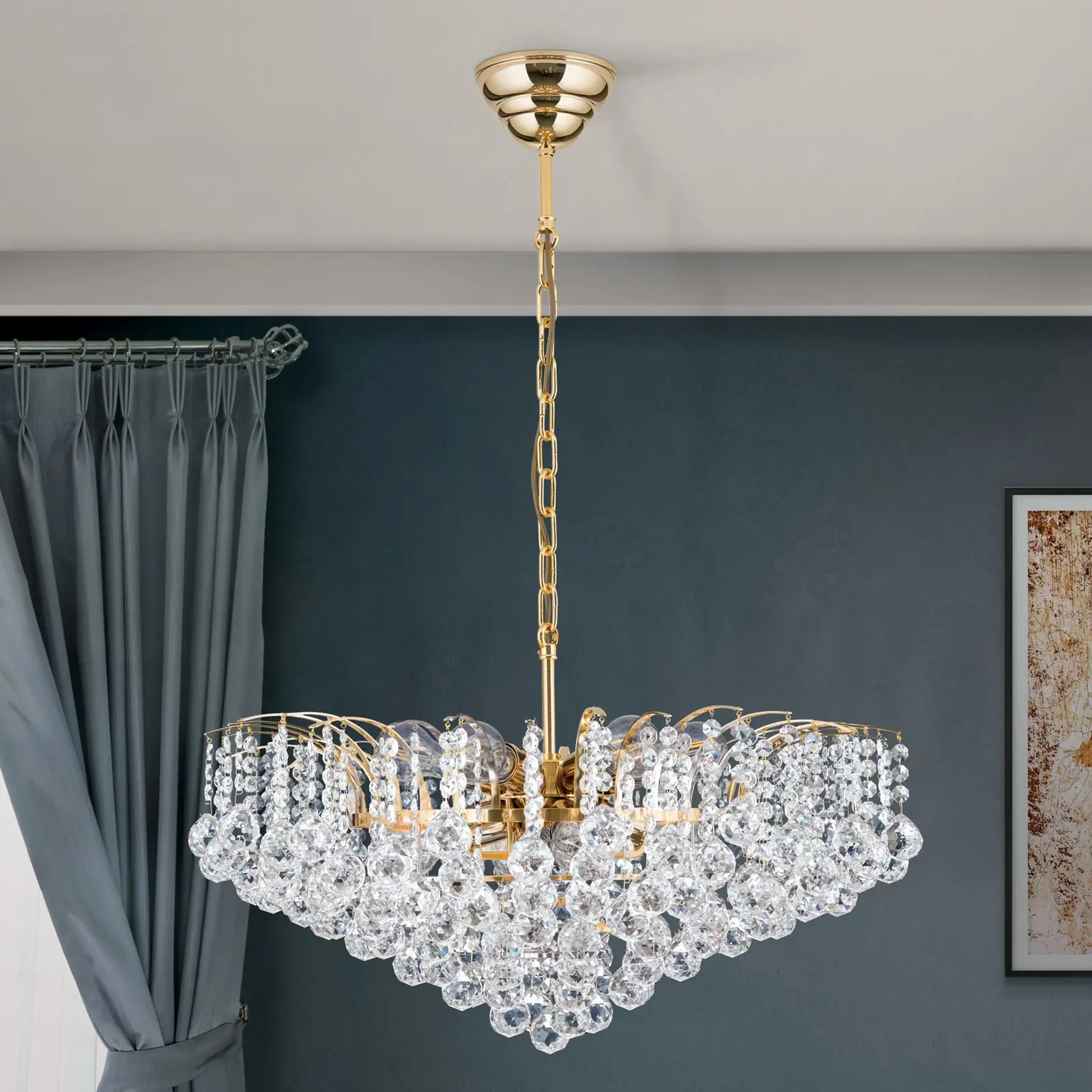 Luster KRISTALL KLASSISCH, 10 izvora svetla, hrom - 3