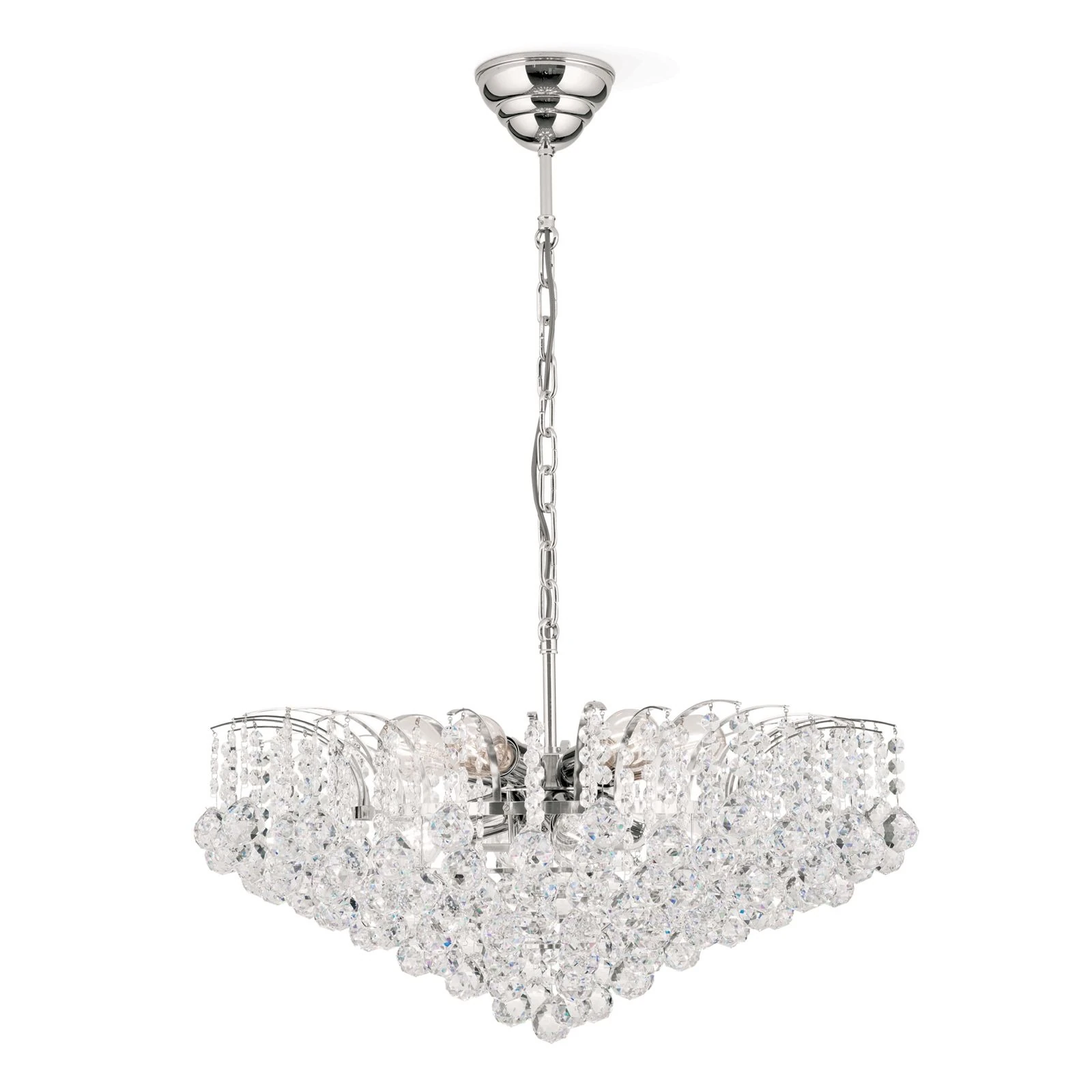 Luster KRISTALL KLASSISCH, 10 izvora svetla, hrom, providni kristal - 4