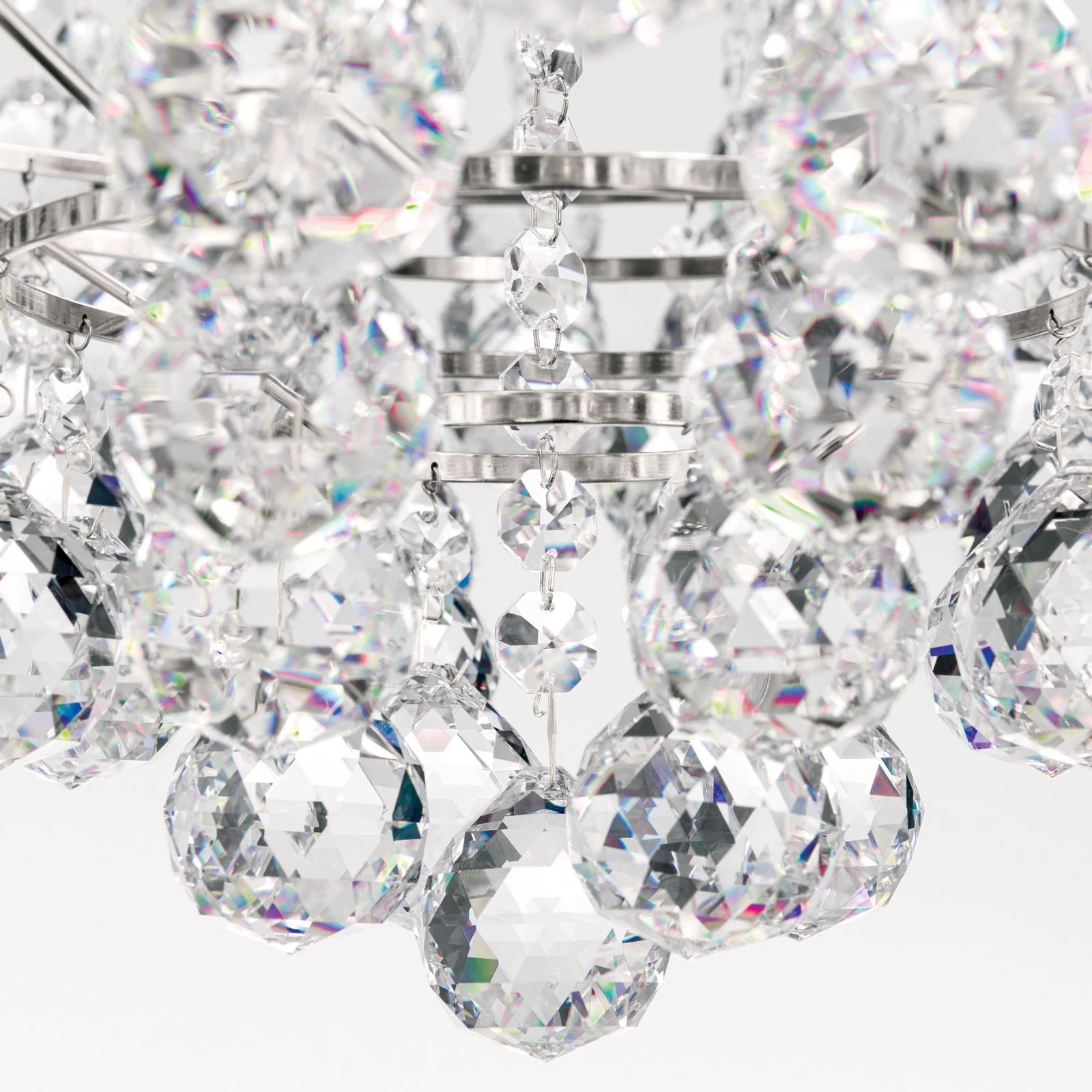 Luster KRISTALL KLASSISCH, 10 izvora svetla, hrom, providni kristal - 5