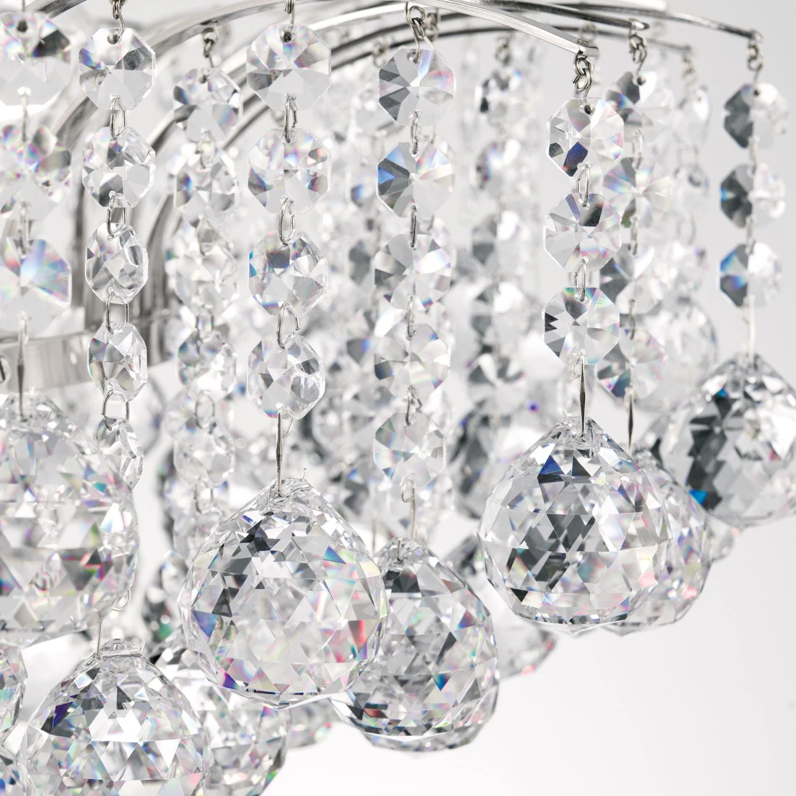 Luster KRISTALL KLASSISCH, 10 izvora svetla, hrom, providni kristal - 6