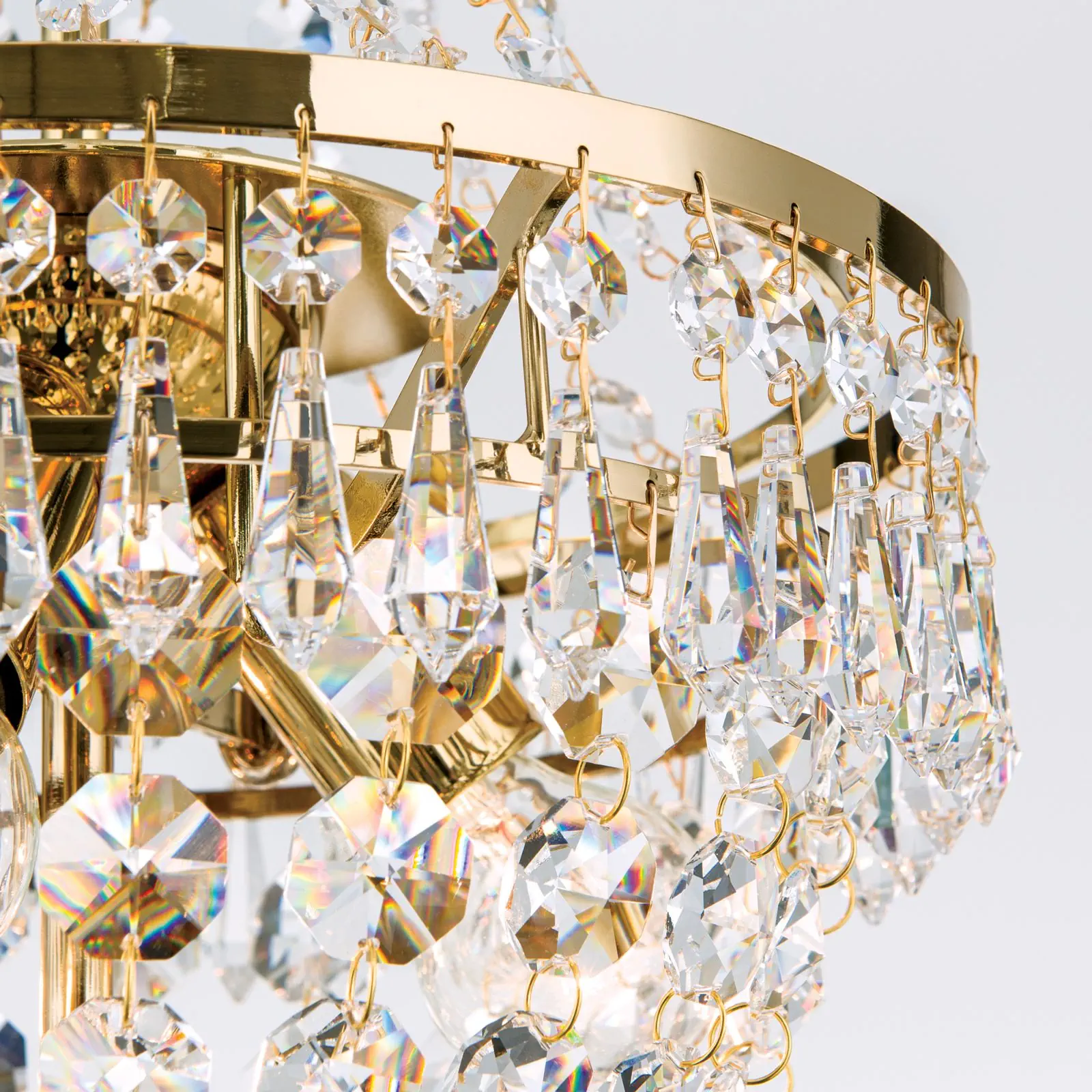 Luster SHERATON, 3 izvora svetla, 25 cm, 24-karatno pozlaćen - 5