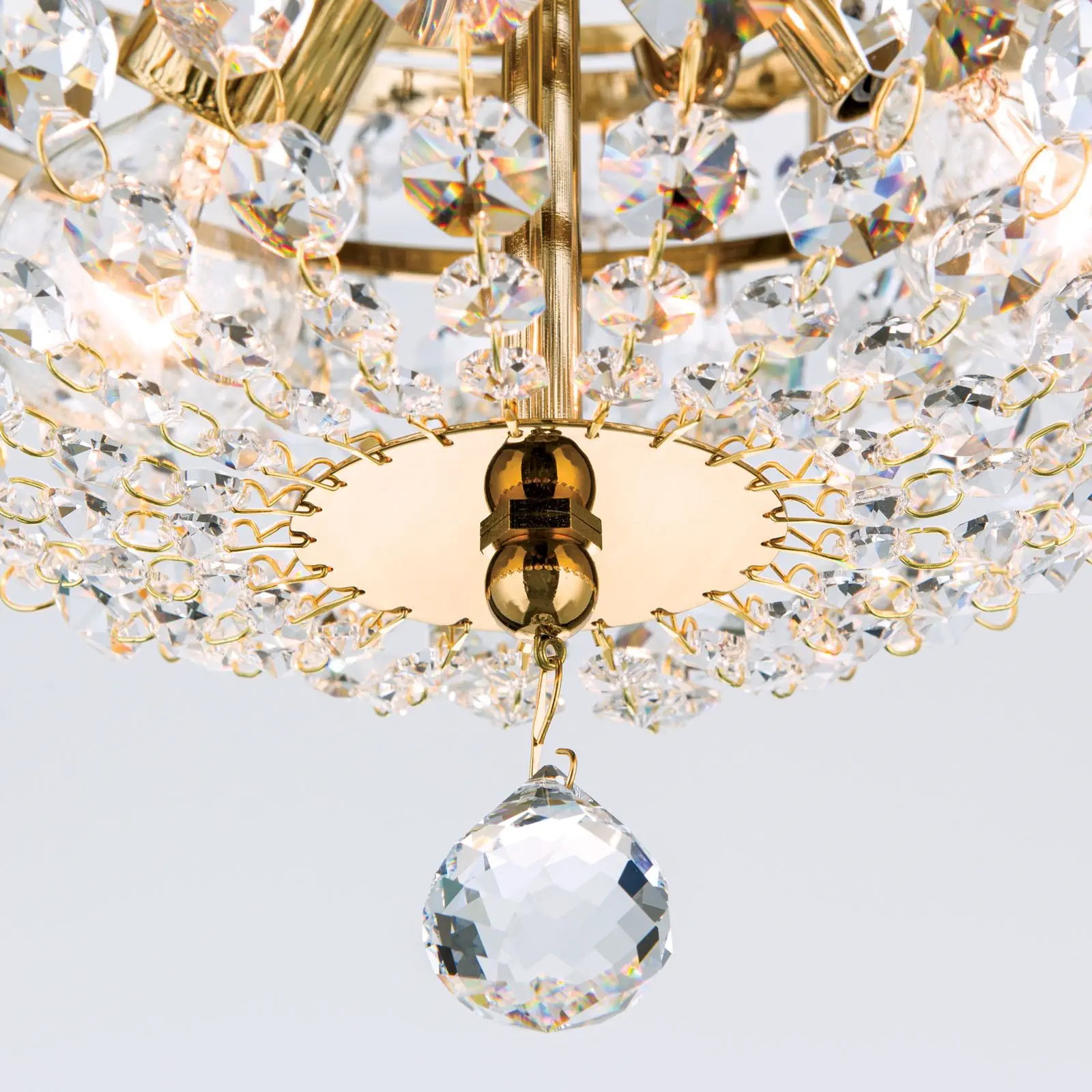 Luster SHERATON, 3 izvora svetla, 25 cm, 24-karatno pozlaćen - 6