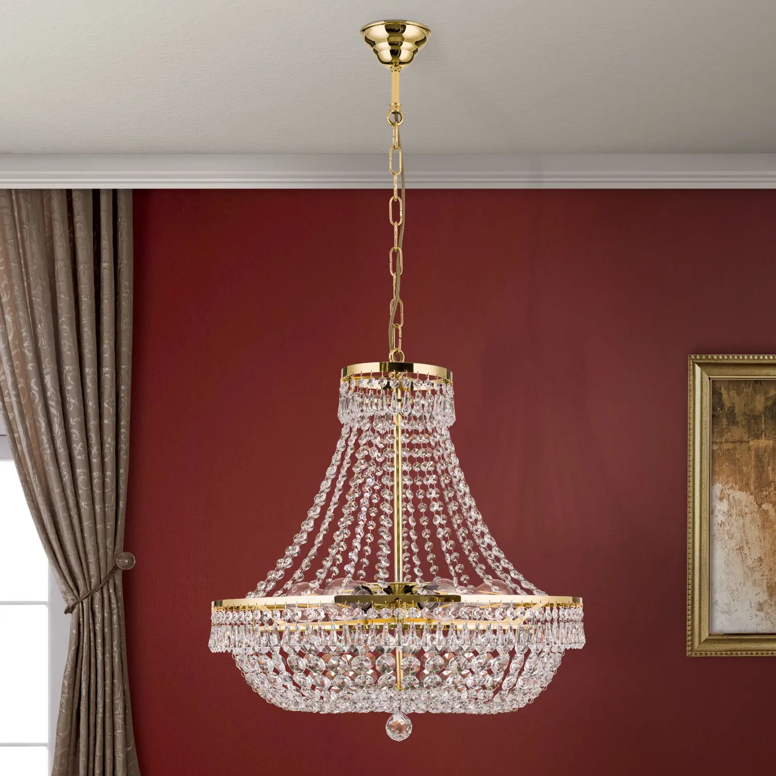 Luster SHERATON, 55cm, 24-karatno pozlaćen - 3