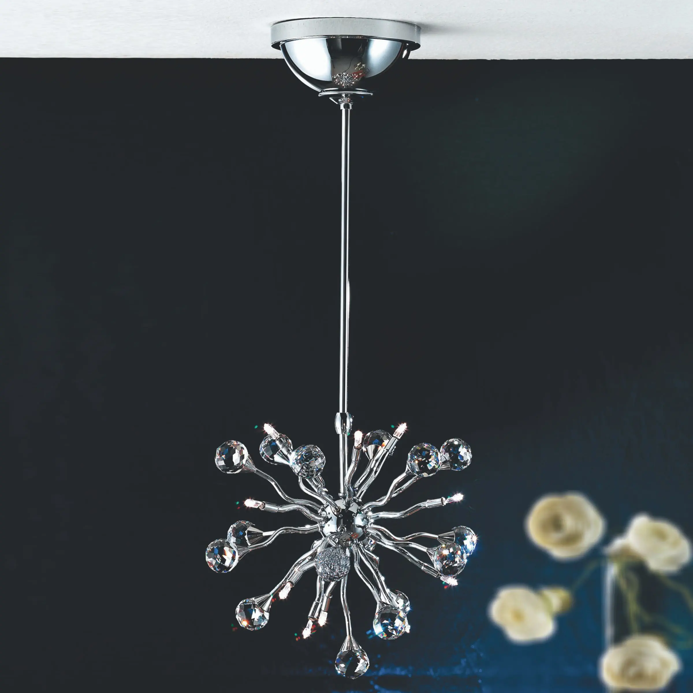 Luster GALAXY, 12 izvora svetla, hrom