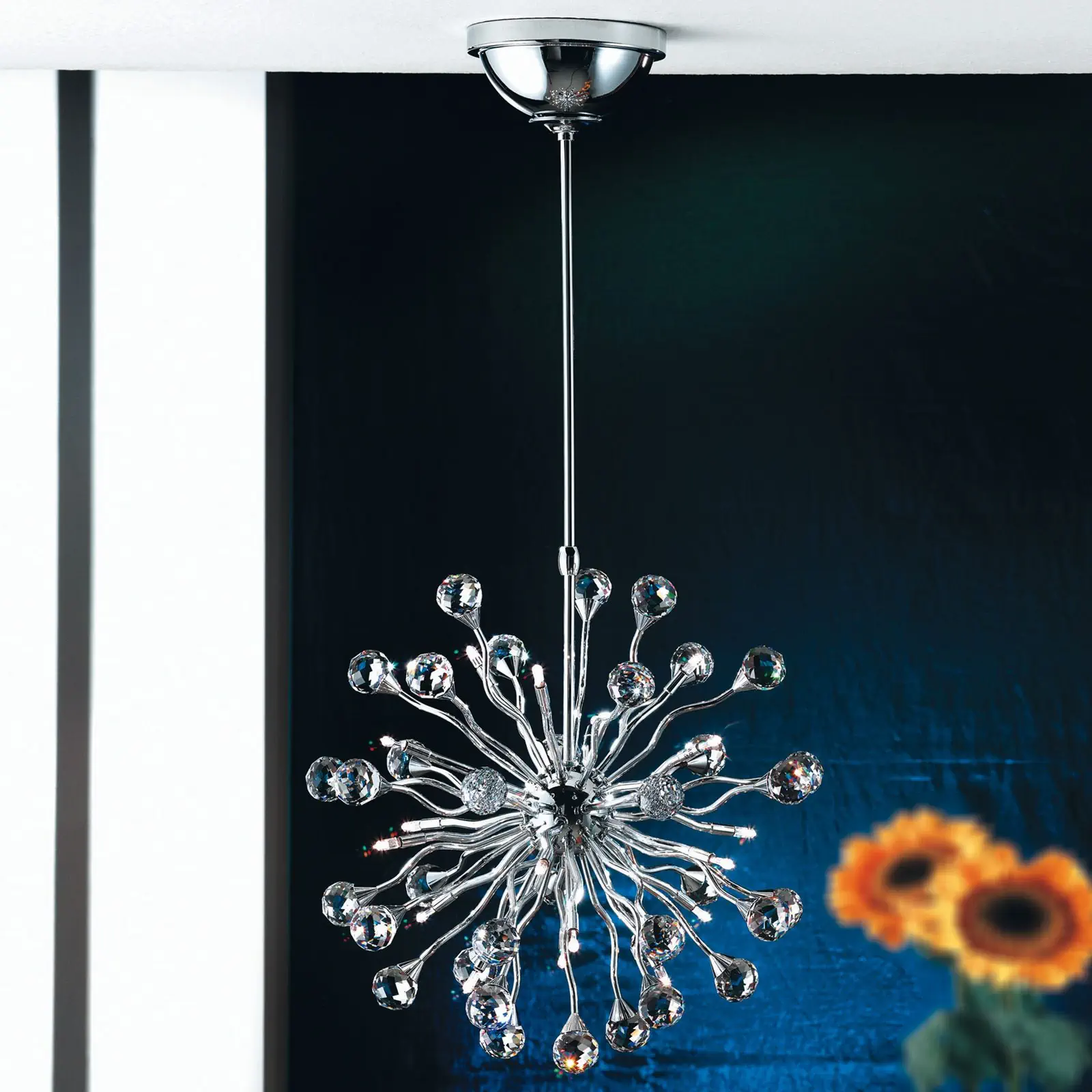 Luster GALAXY, 18 izvora svetla, hrom