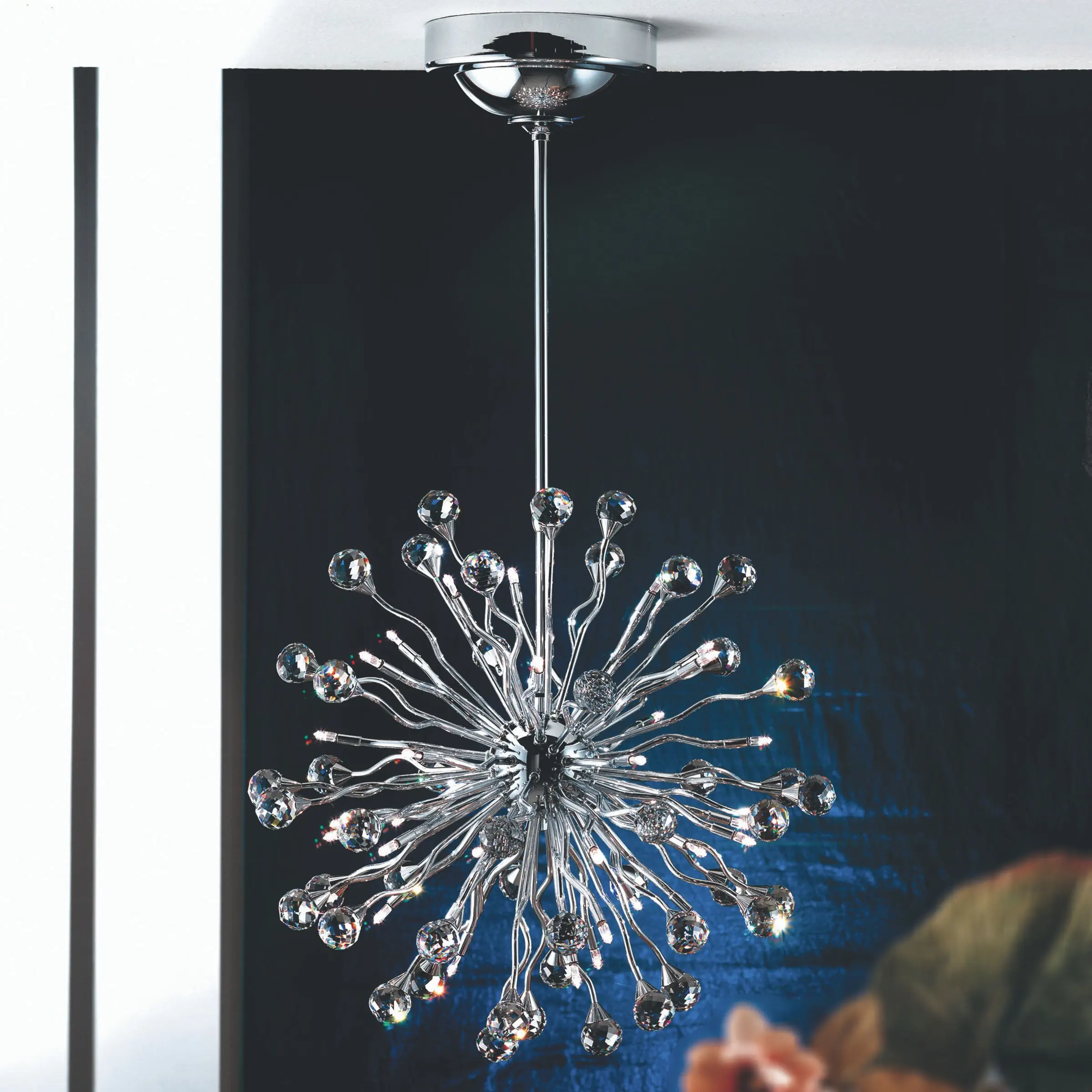 Luster GALAXY, 36 izvora svetla, hrom