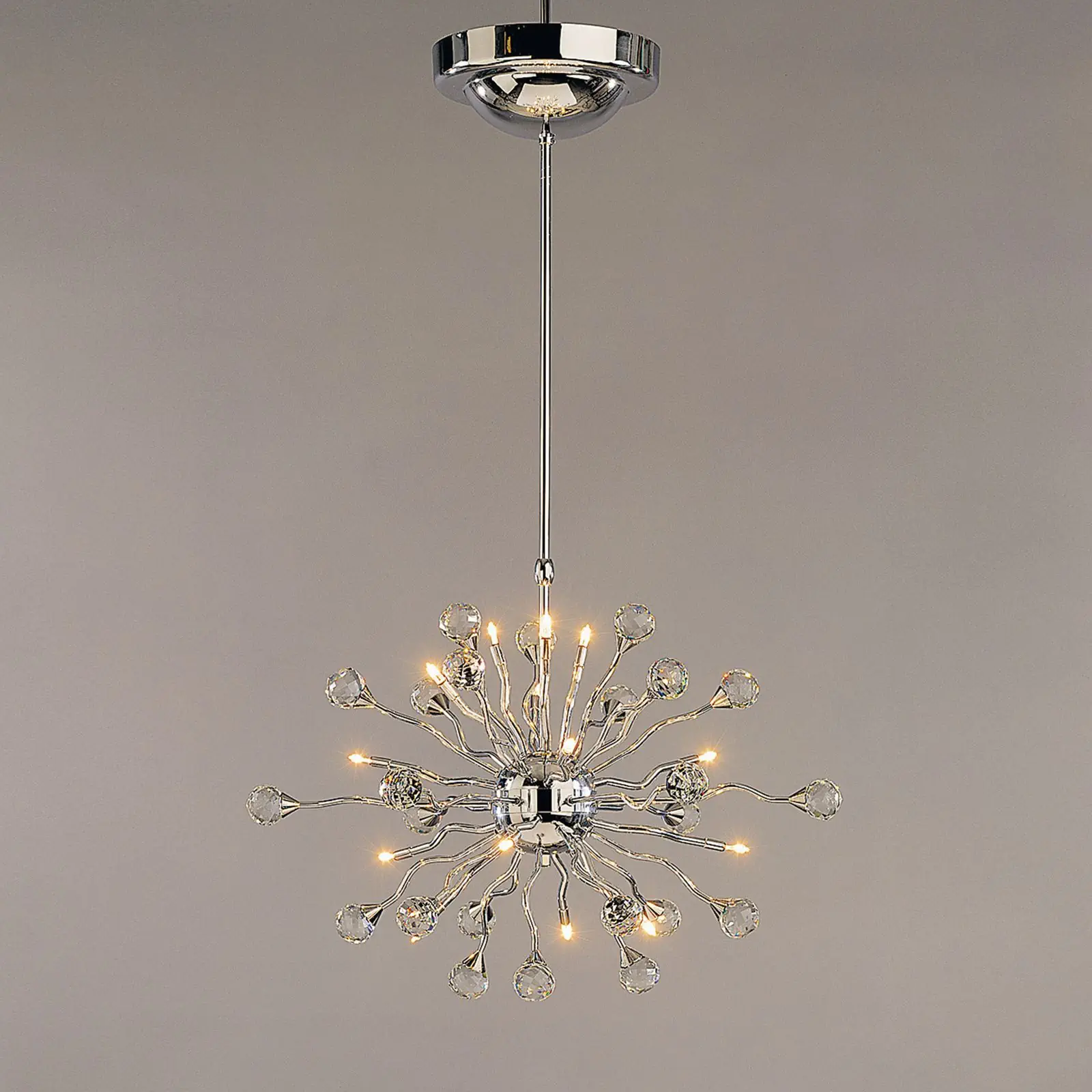 Ovalni luster GALAXY, 15 svetala, hrom - 1