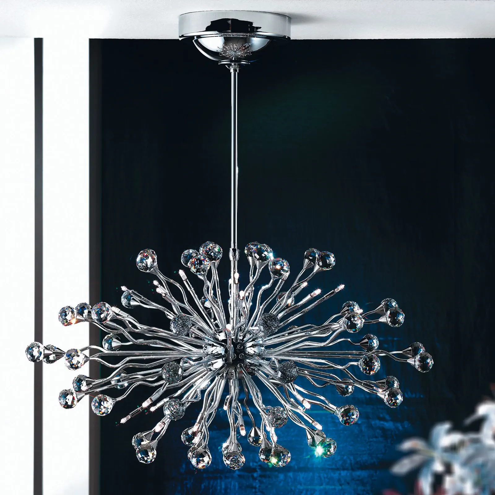 Ovalni luster GALAXY, 36 svetala, hrom - 4