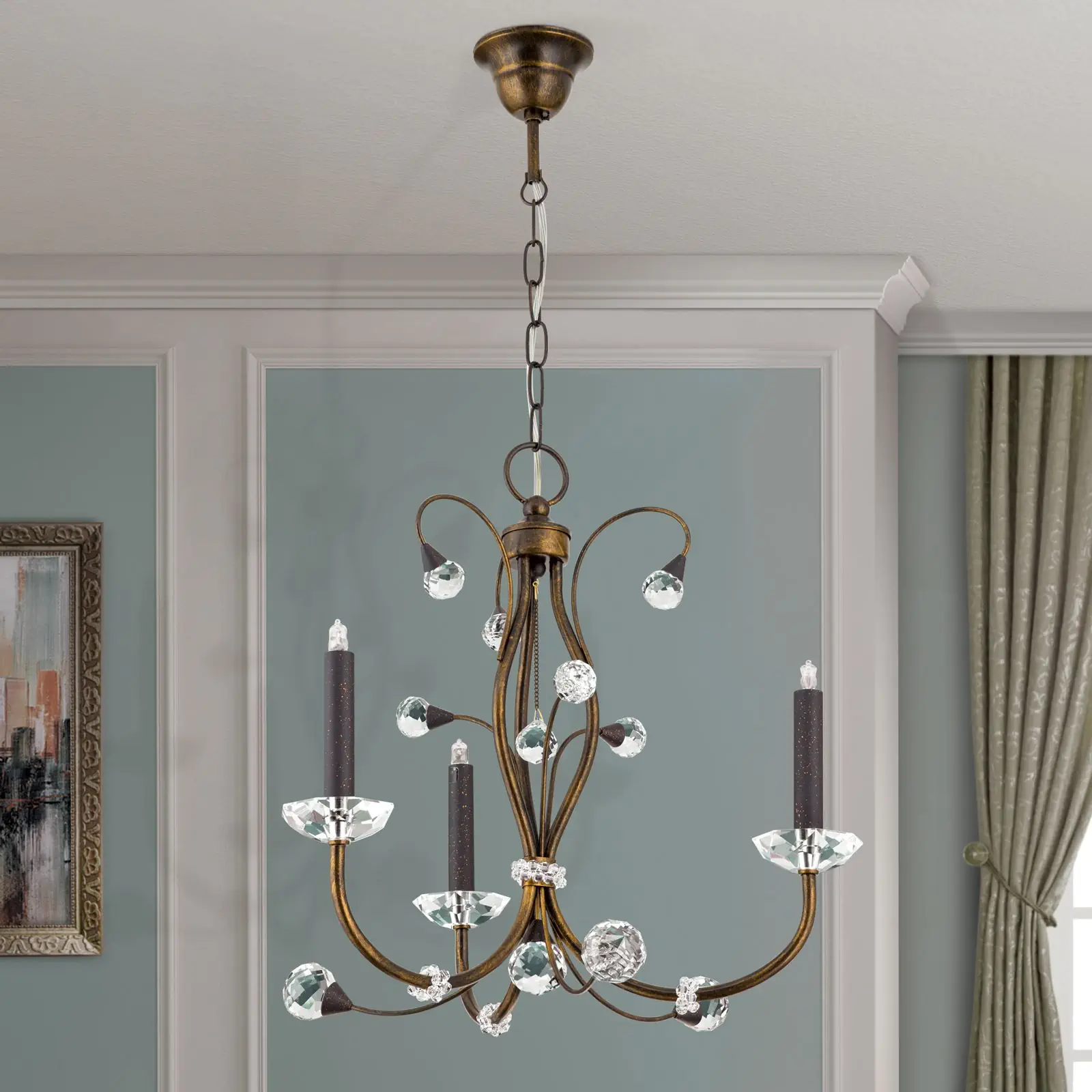 Luster EREMITAGE, 3 izvora svetla, antik - 3