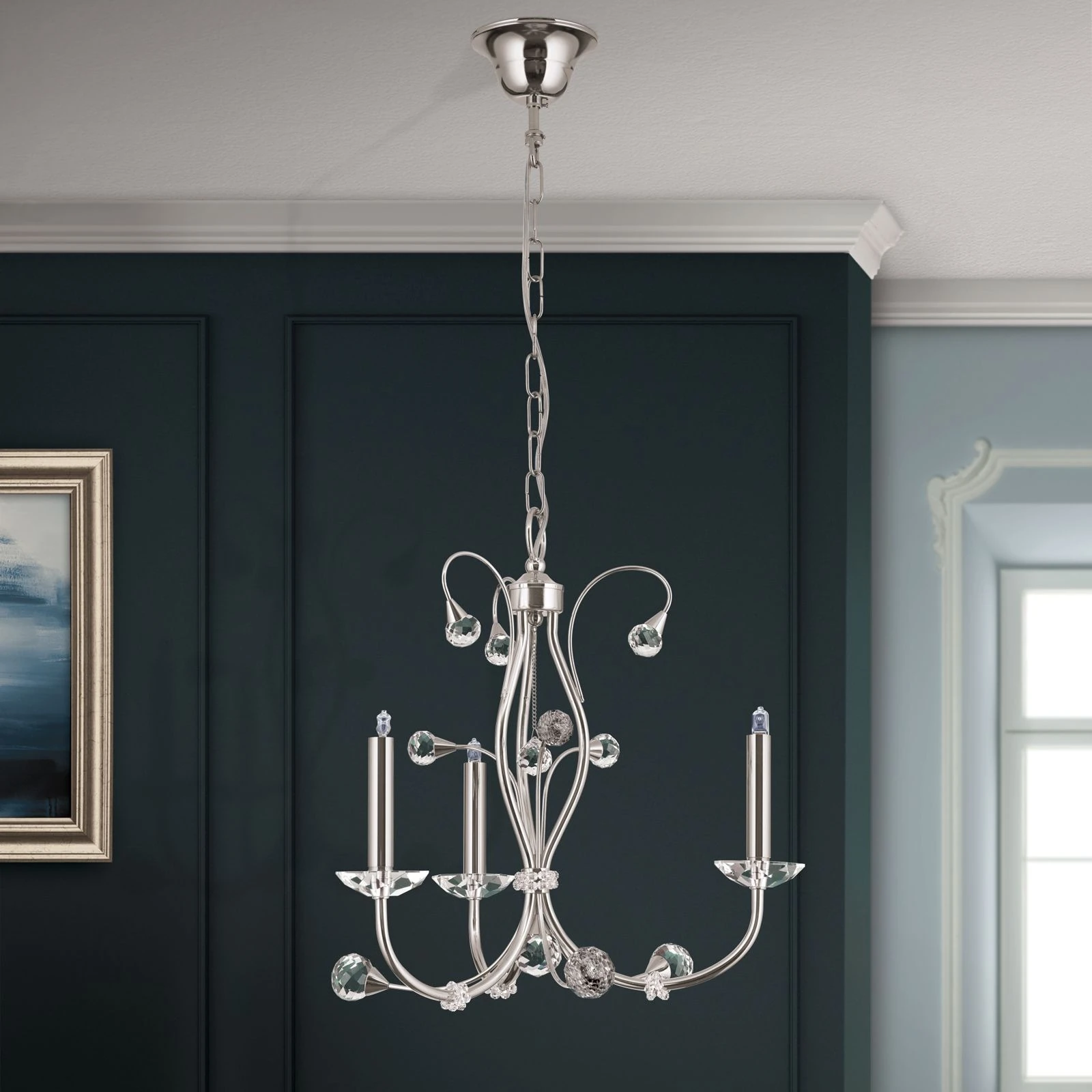 Luster EREMITAGE, 3 izvora svetla, saten hrom - 3