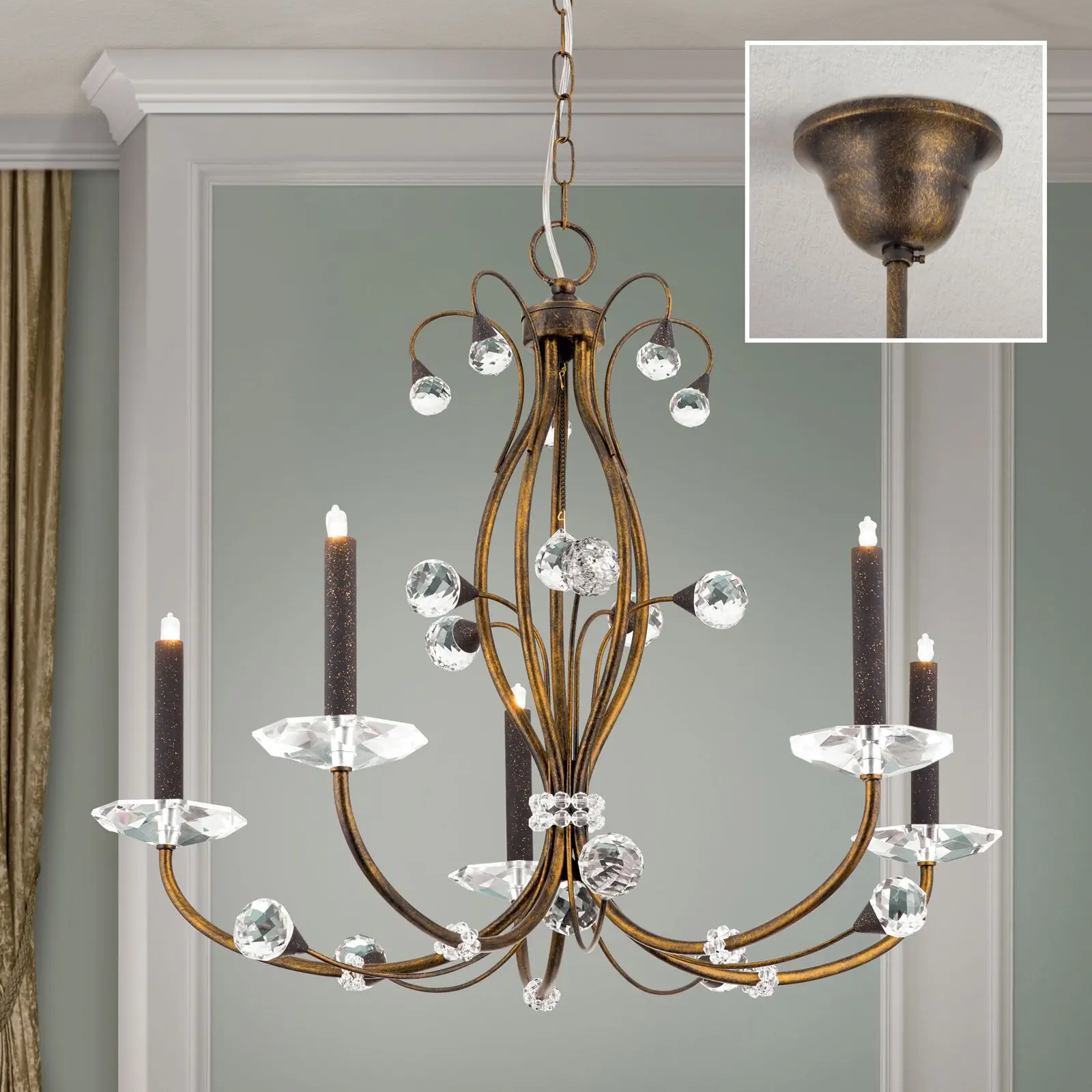 Luster EREMITAGE, 5 izvora svetla, antik - 2