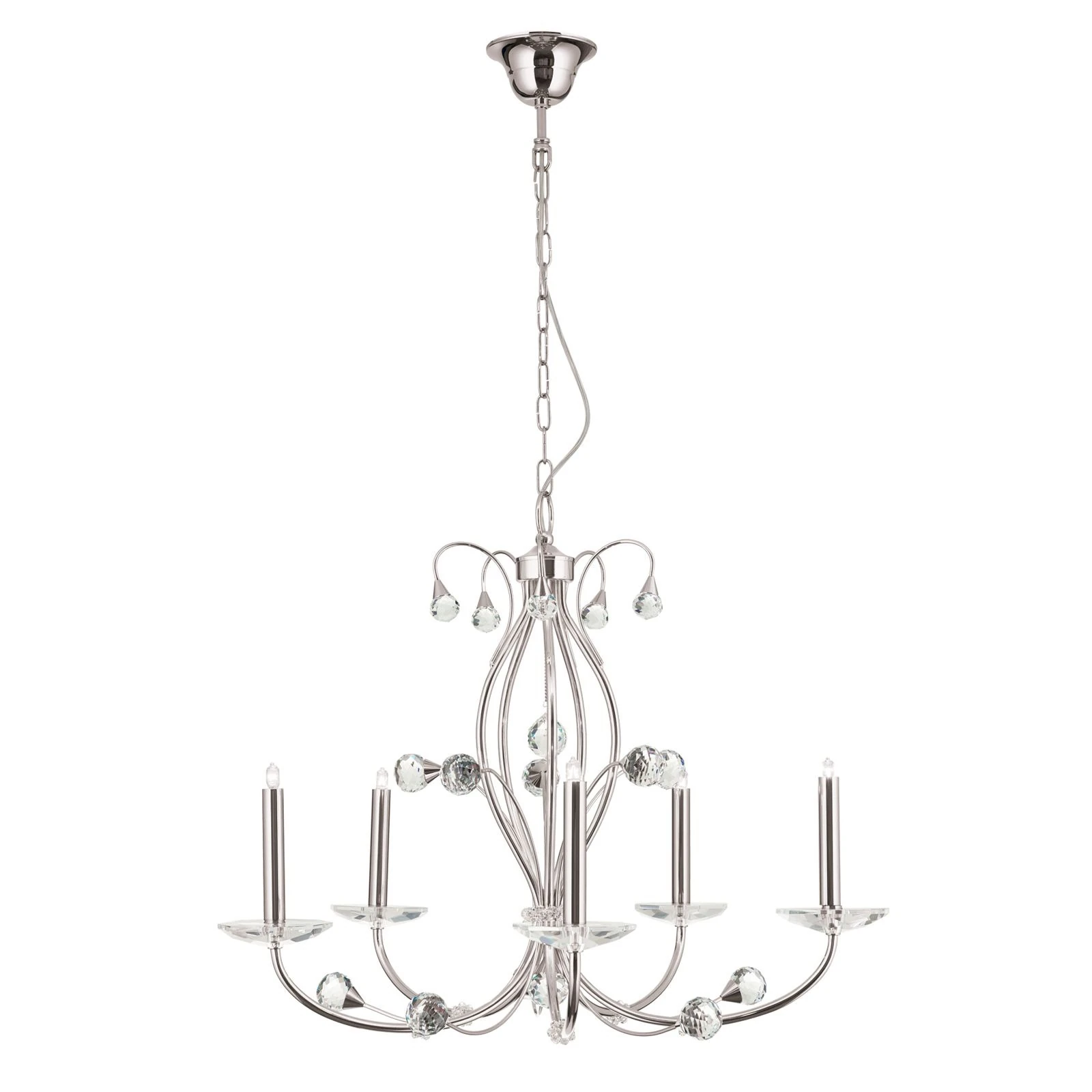 Luster EREMITAGE, 5 izvora svetla, saten hrom - 4