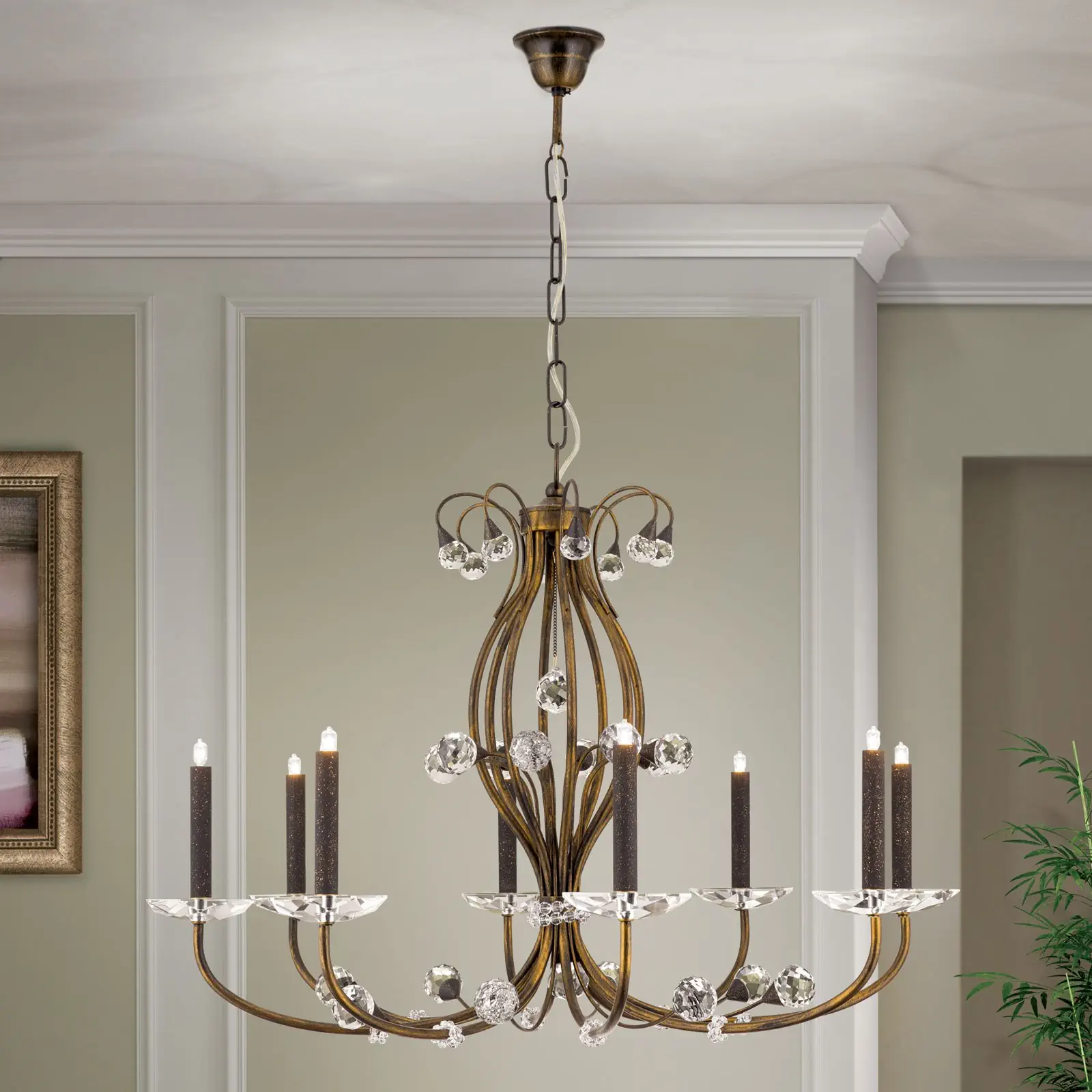 Luster EREMITAGE, 8 izvora svetla, antik - 1