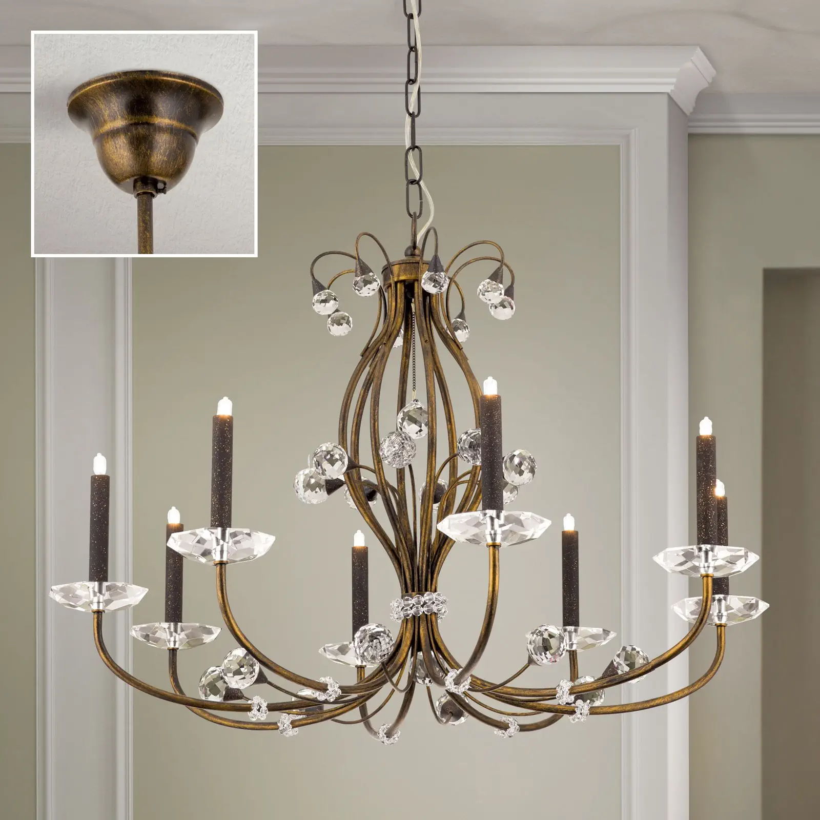 Luster EREMITAGE, 8 izvora svetla, antik - 2