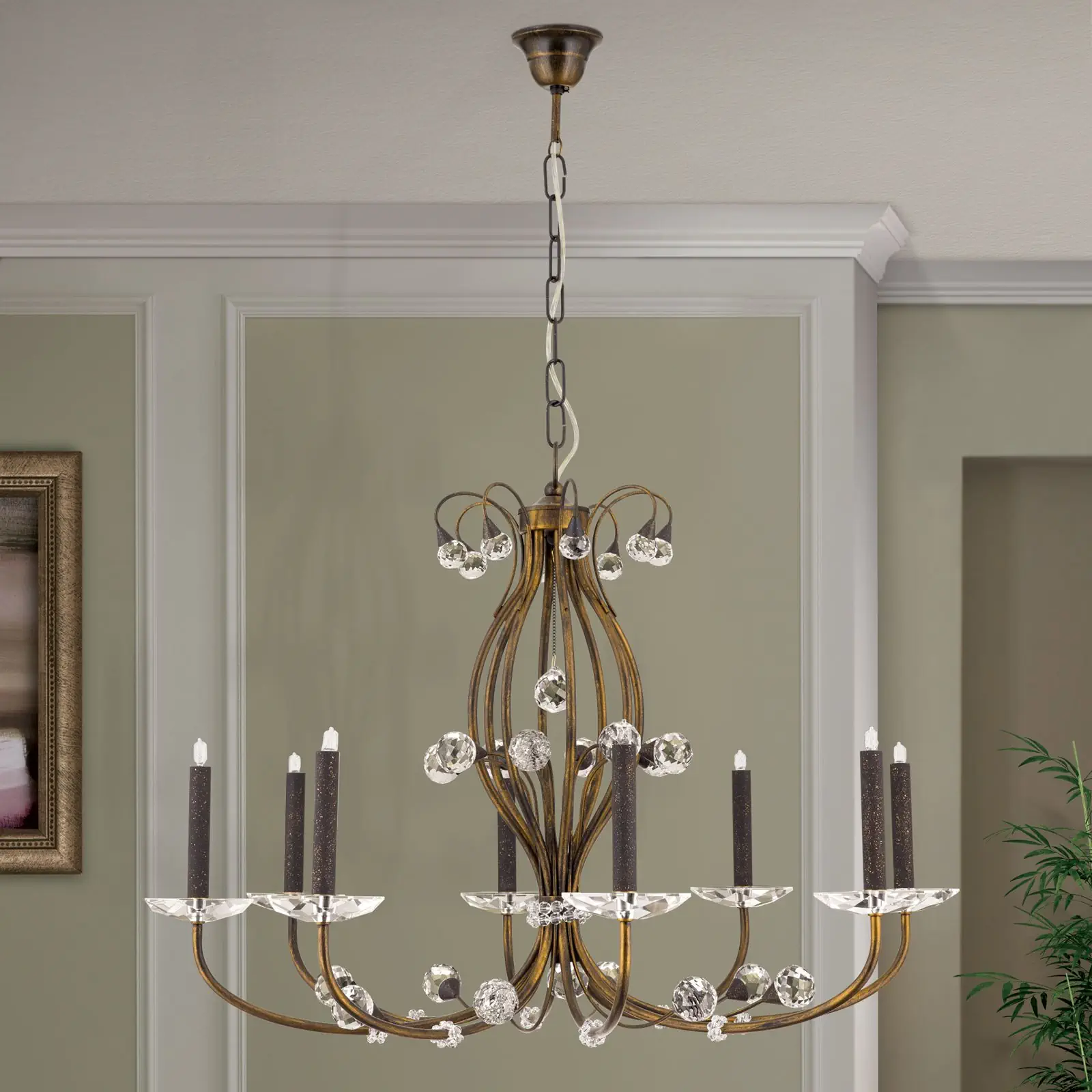 Luster EREMITAGE, 8 izvora svetla, antik - 3