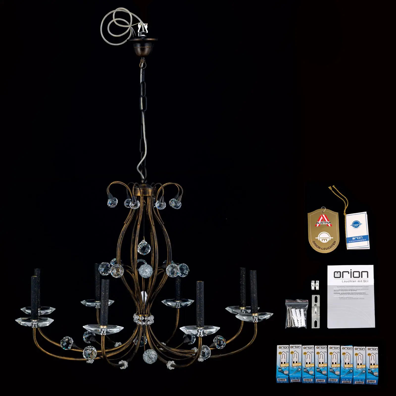 Luster EREMITAGE, 8 izvora svetla, antik - 8