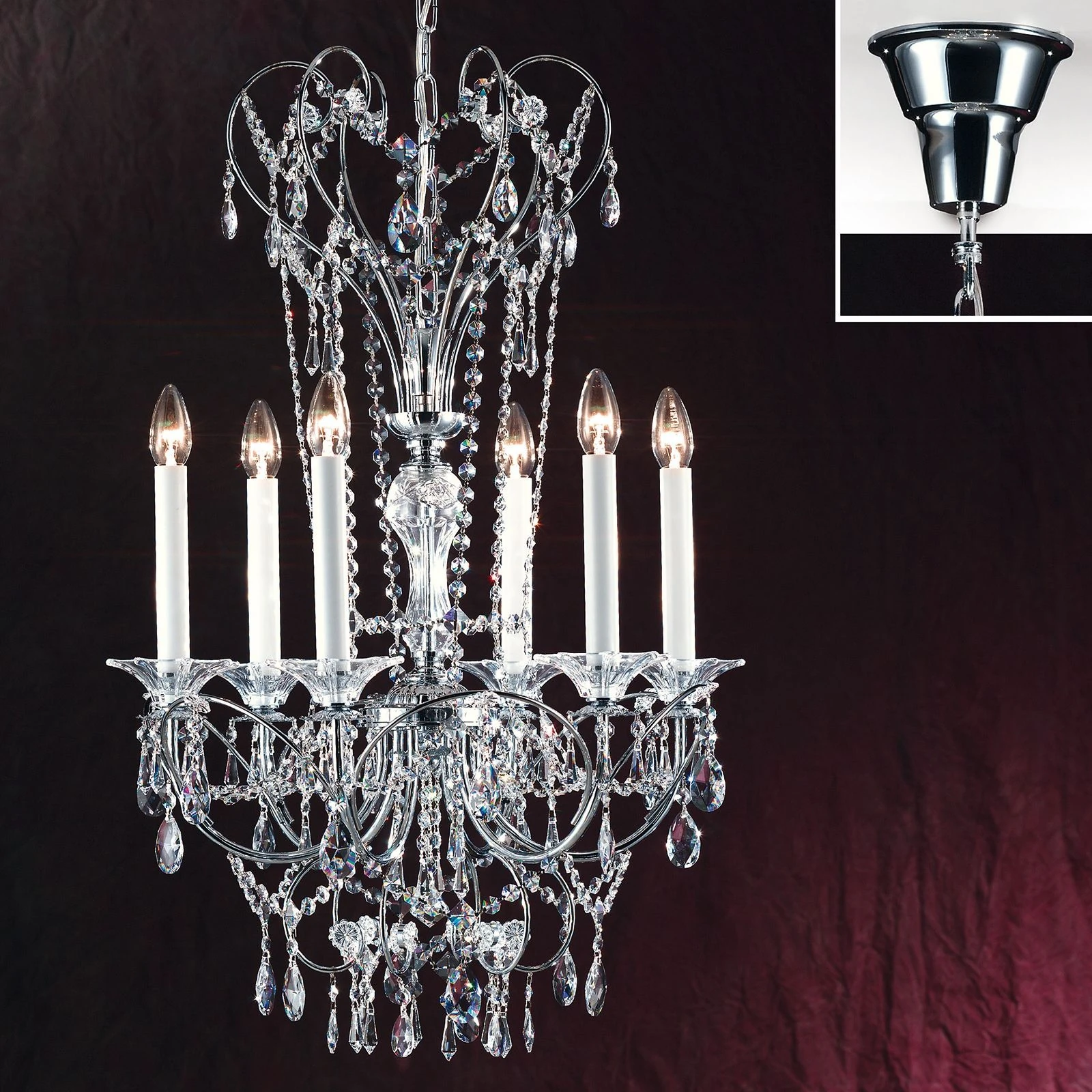 Luster KATHARINA, hrom, Ø 55 cm - 4