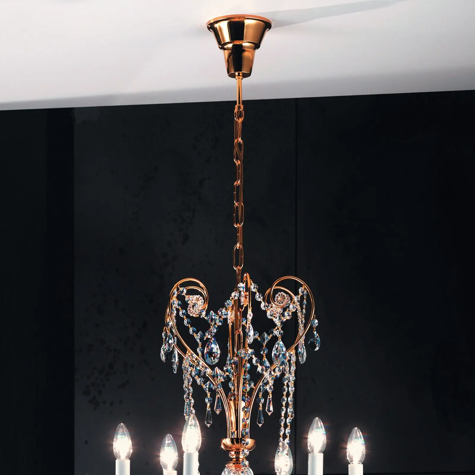 Luster KATHARINA, 6 izvora svetla, zlatni, 55 cm - 3