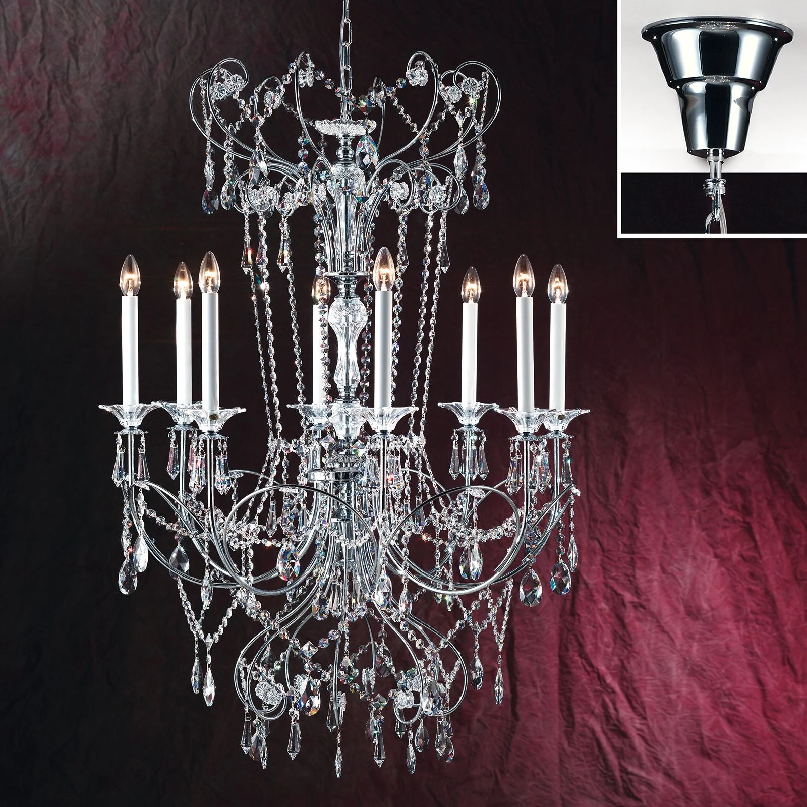 Luster KATHARINA, hrom, Ø 85 cm - 4