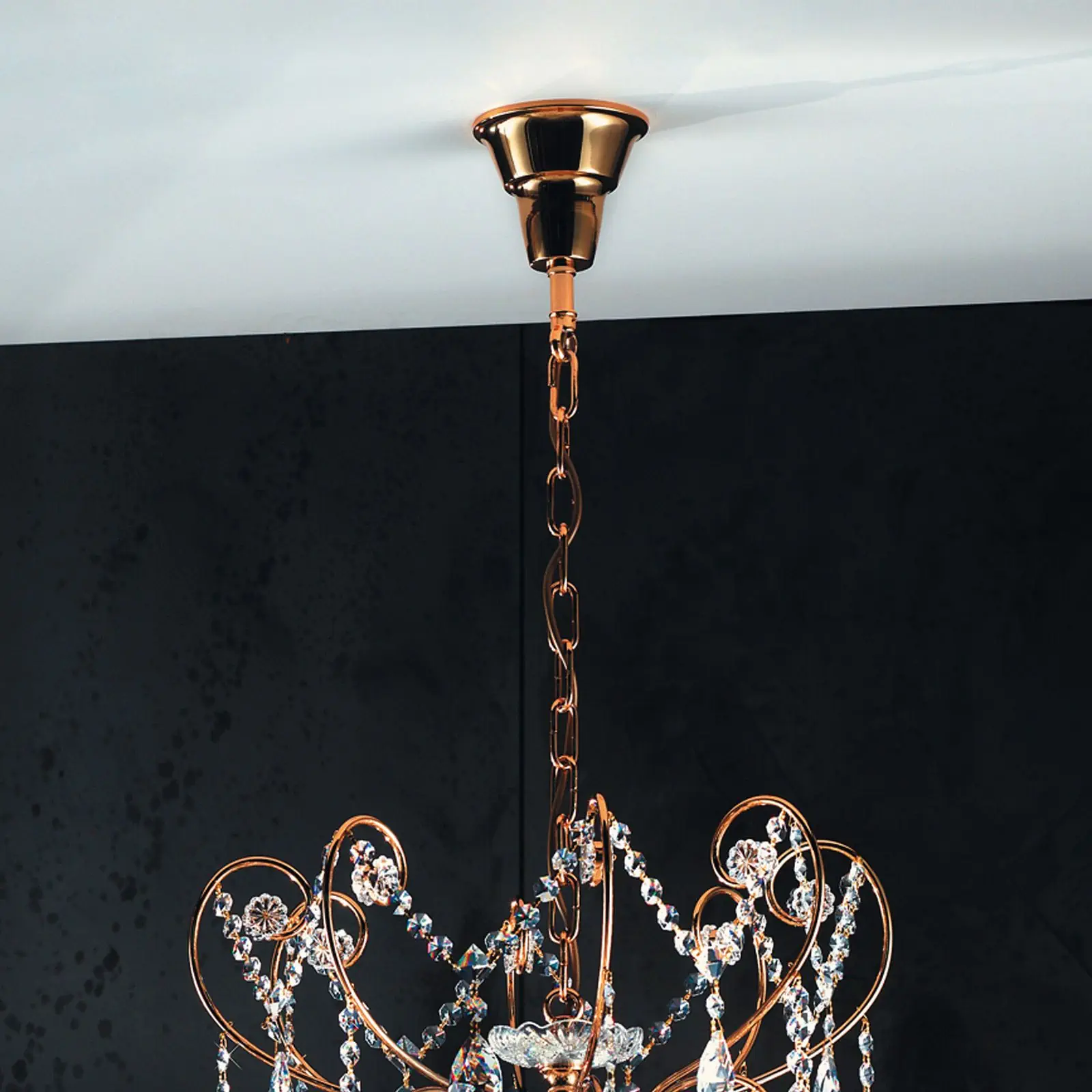 Luster KATHARINA, 8 izvora svetla, zlatni, 85 cm - 3