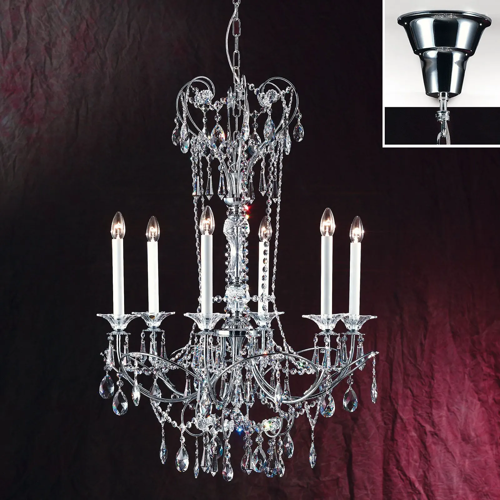 Luster KATHARINA, 6 izvora svetla, hrom, 75cm - 4