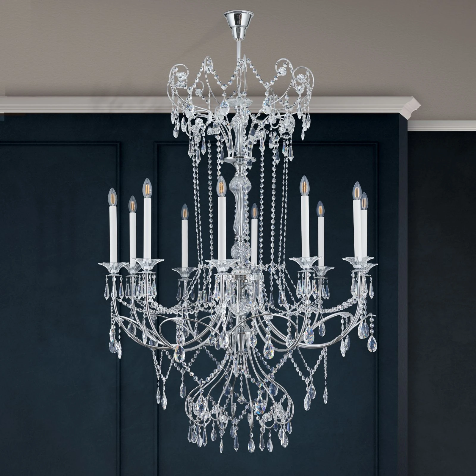 Luster KATHARINA, 10 izvora svetla, hrom - 3