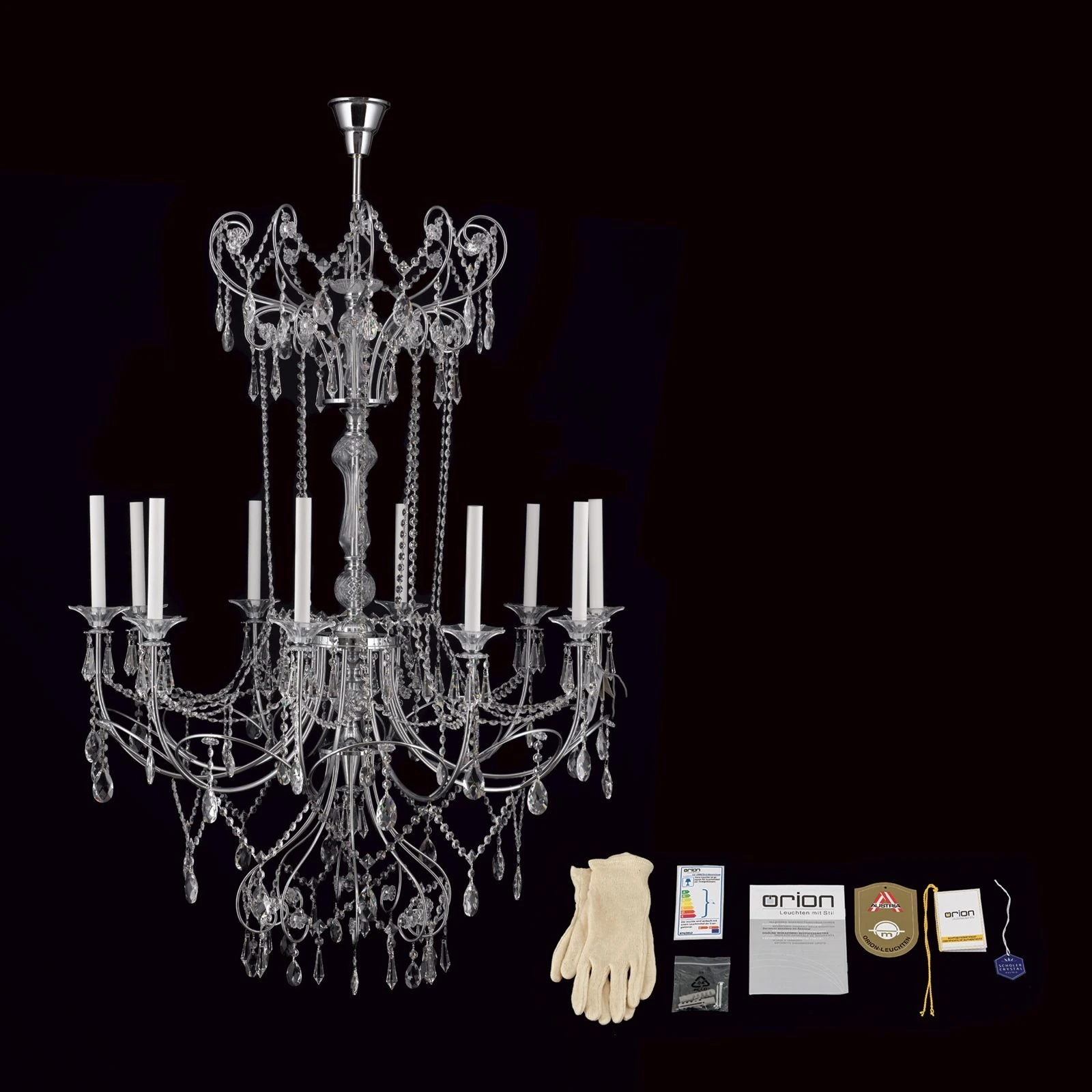 Luster KATHARINA, 10 izvora svetla, hrom - 8