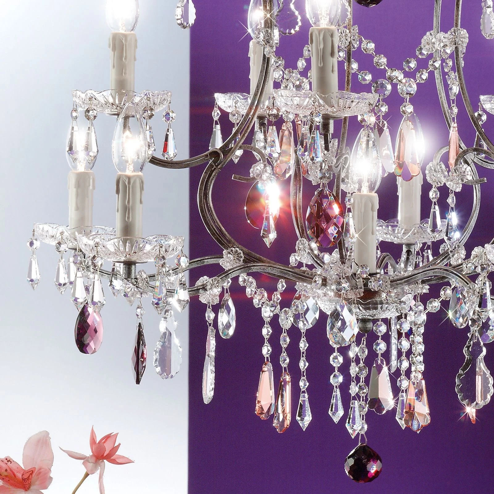 Luster VERONA, 11 izvora svetla, antik srebro - 2