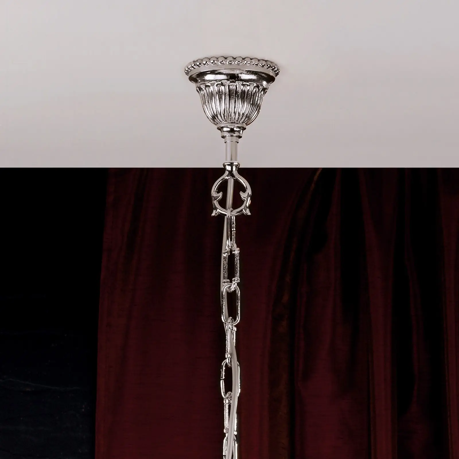 Luster EMPIRE CRYSTAL, 6 izvora svetla, antik srebro - 3