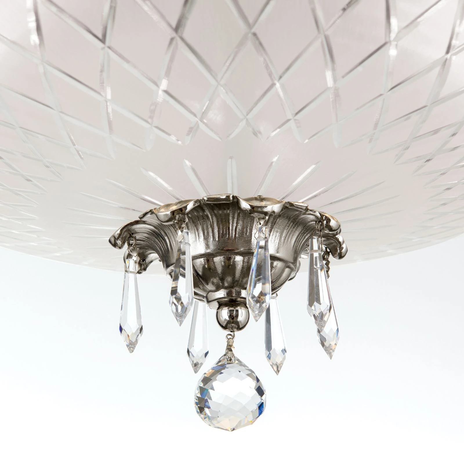 Luster EMPIRE CRYSTAL, 9 izvora svetla, antik srebro - 5