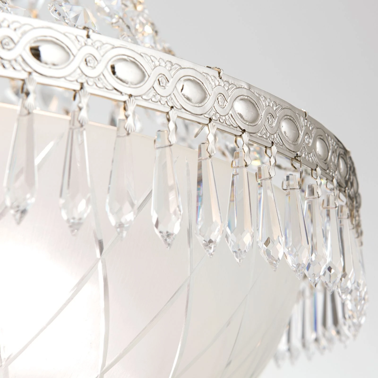 Luster EMPIRE CRYSTAL, 9 izvora svetla, antik srebro - 6