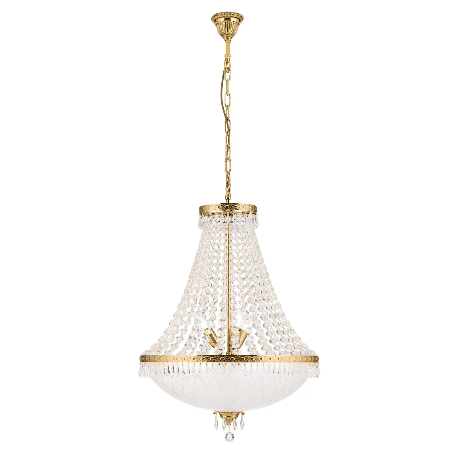 Luster EMPIRE CRYSTAL, 9 izvora svetla, zlato - 4