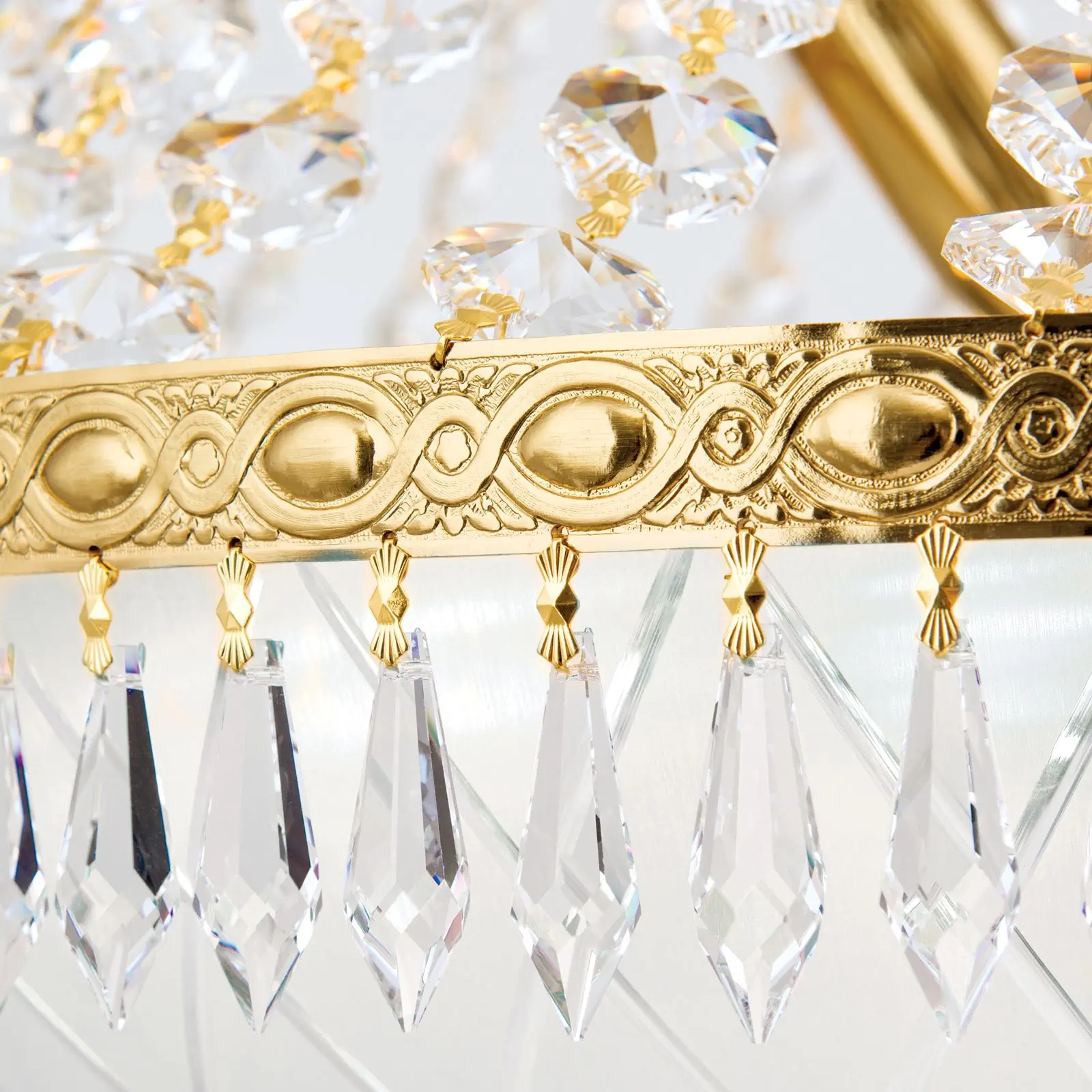 Luster EMPIRE CRYSTAL, 9 izvora svetla, zlato - 5
