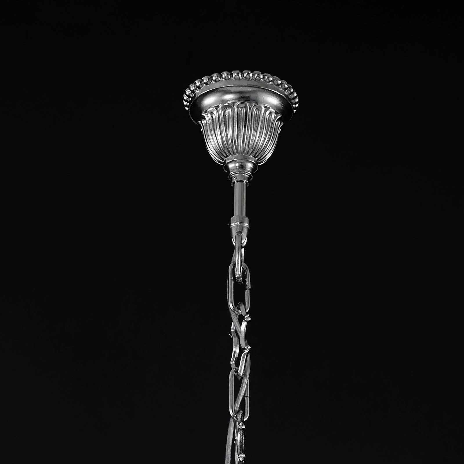 Luster EMPIRE CRYSTAL, 6+6 izvora svetla, antik srebro, saten difuzno opalno staklo - 4