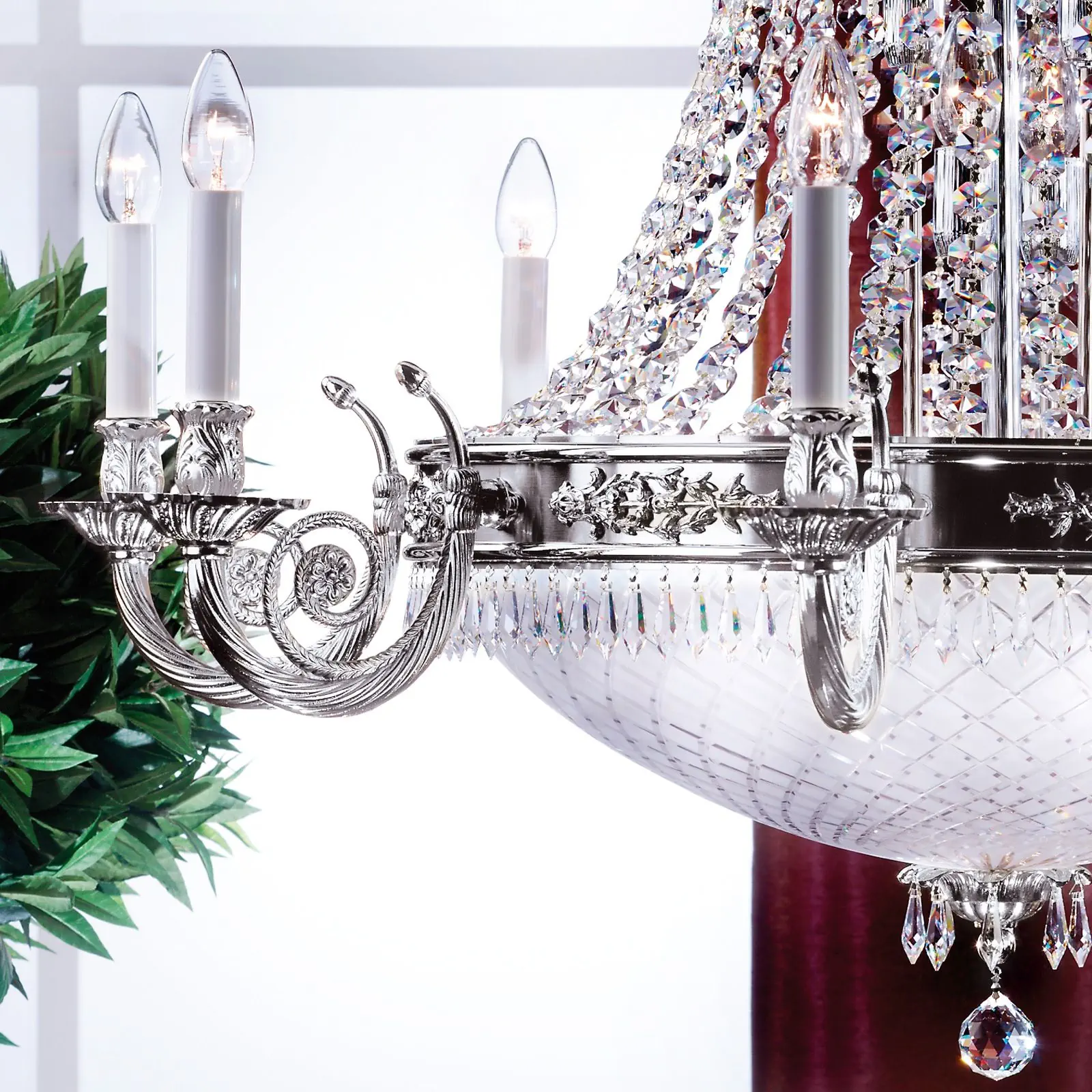 Luster EMPIRE CRYSTAL, 20 izvora svetla, antik srebro - 2