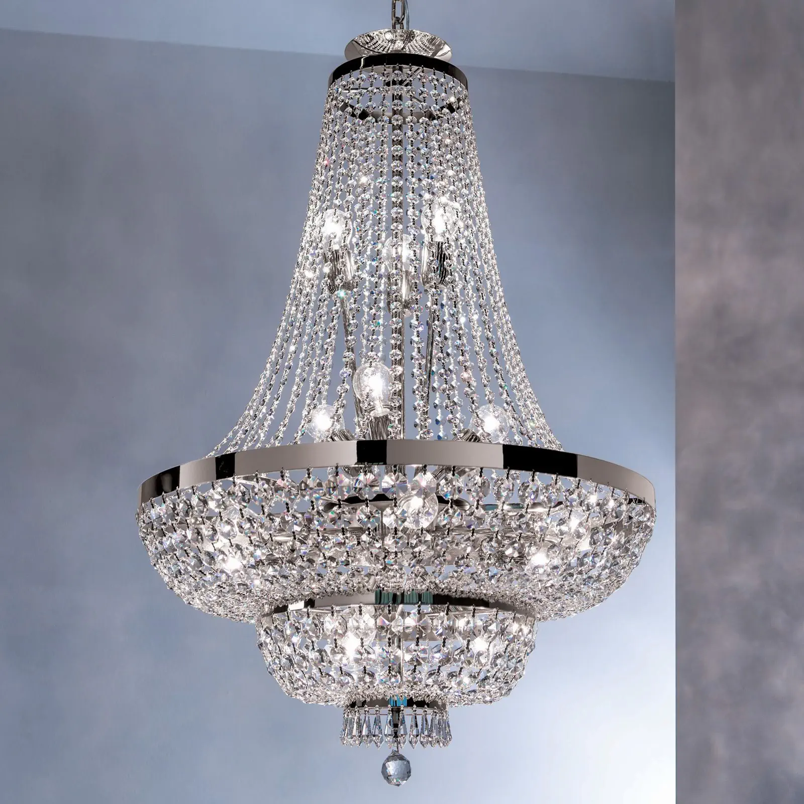 Luster SHERATON, 15 izvora svetla, hrom, 70 cm - 1