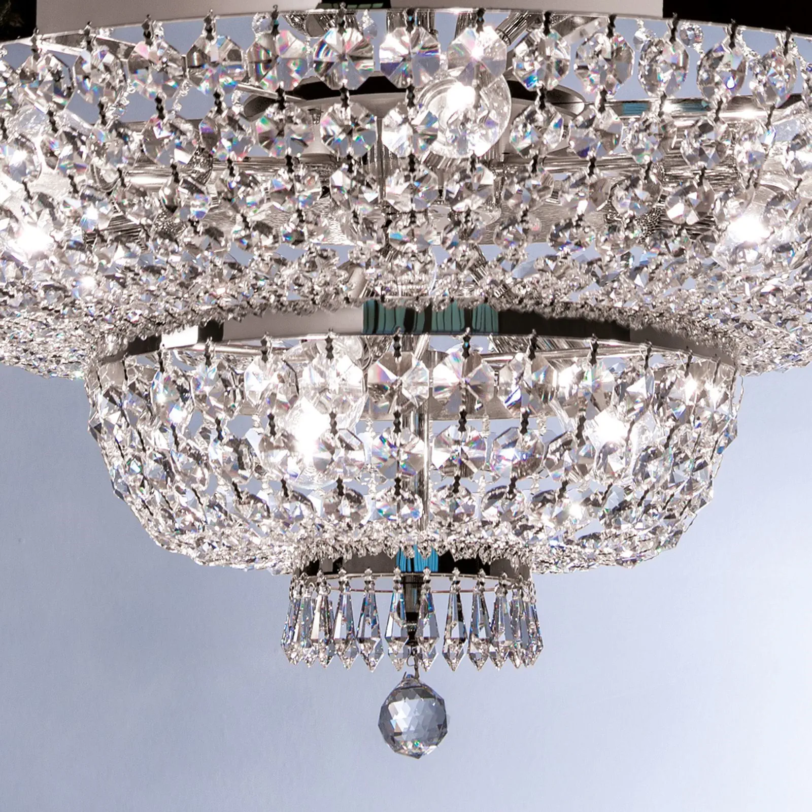 Luster SHERATON, 15 izvora svetla, hrom, 70 cm - 2