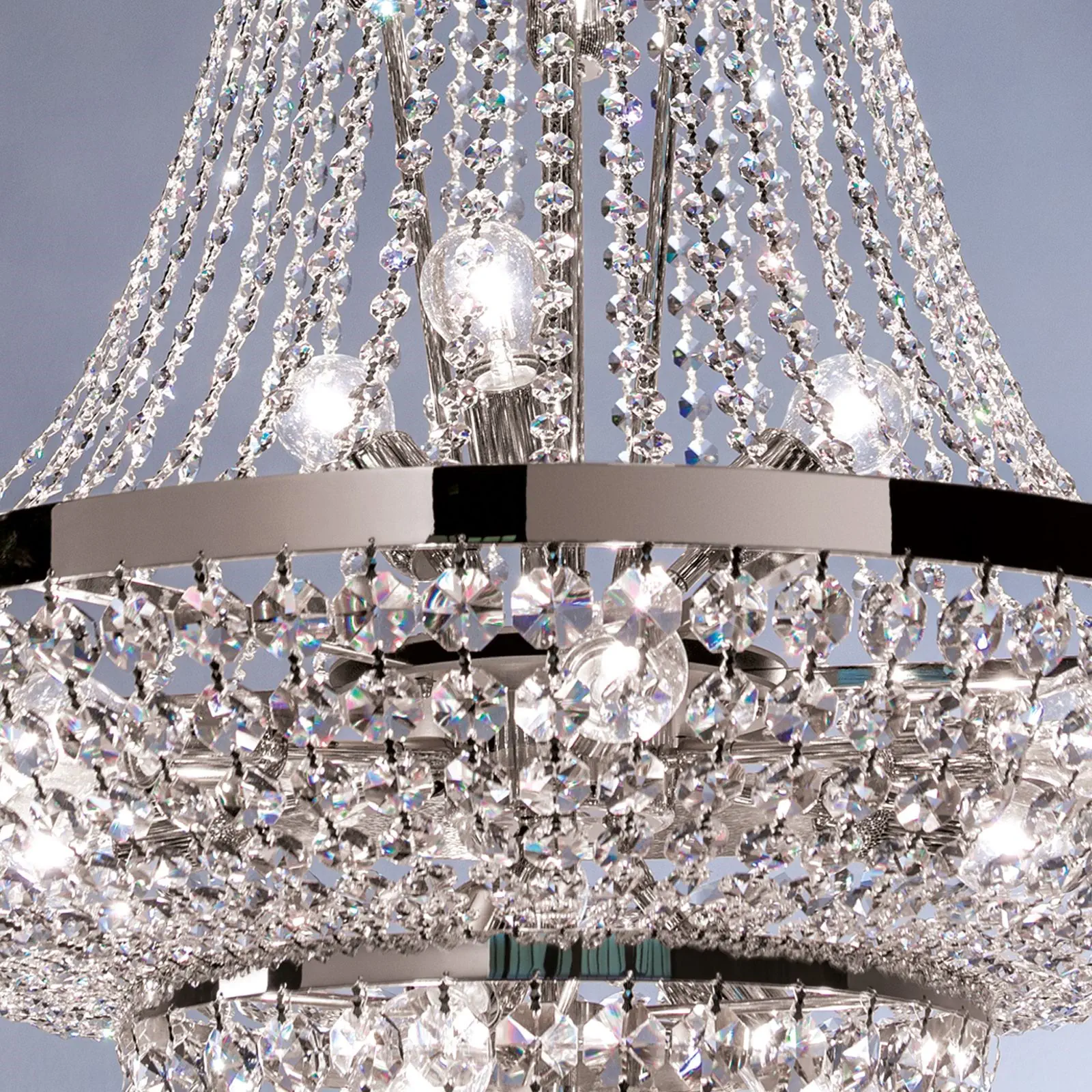 Luster SHERATON, 15 izvora svetla, hrom, 70 cm - 3