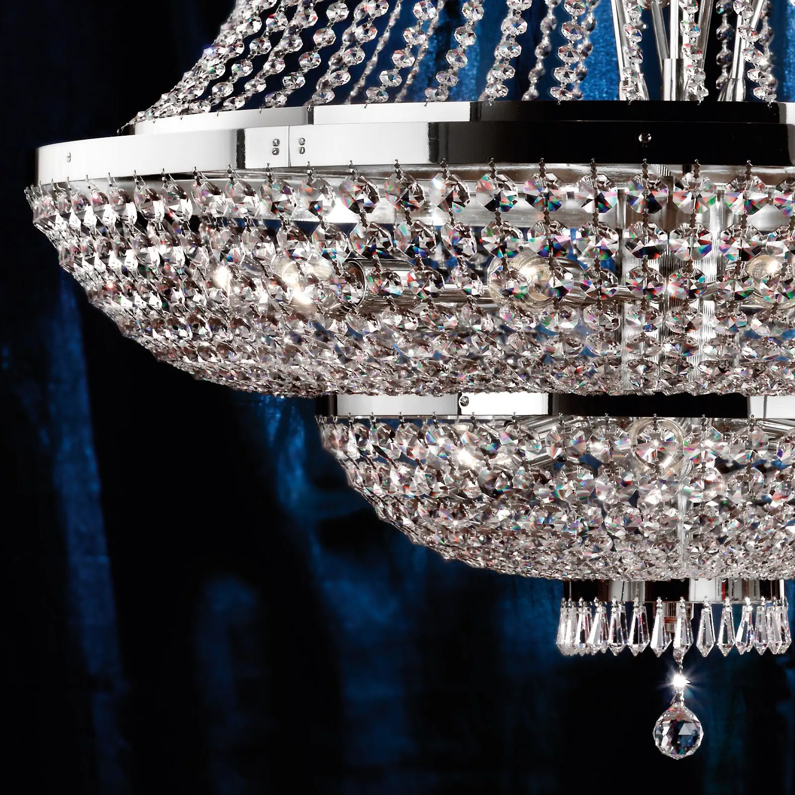 Luster SHERATON, 24 izvora svetla, hrom, 105 cm - 2