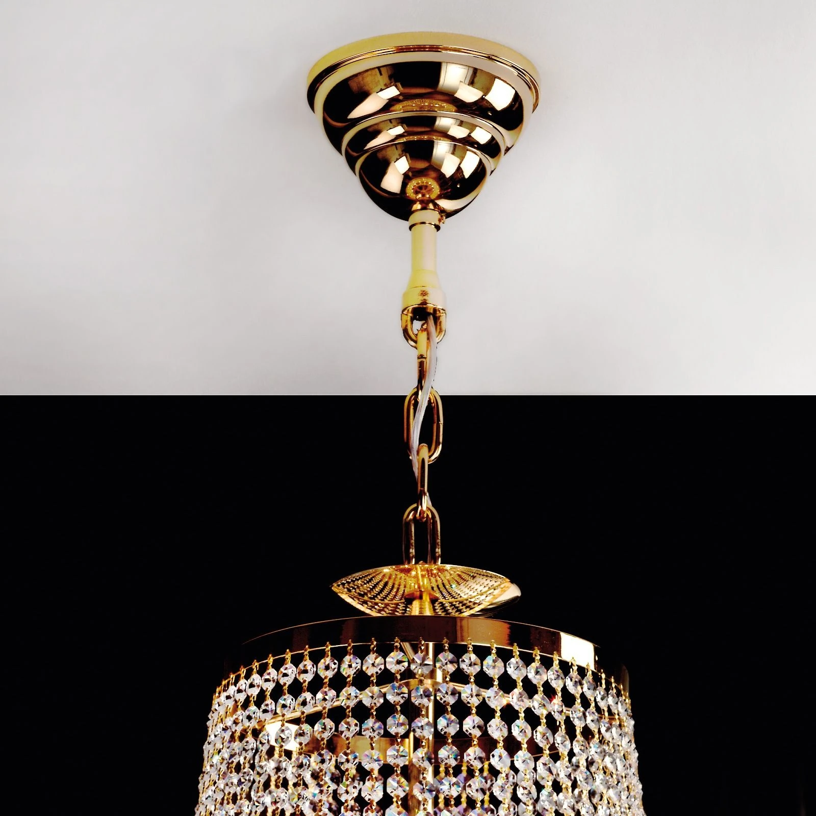 Luster SHERATON, 24 izvora svetla, 120 cm, 24-karatno pozlaćen - 3