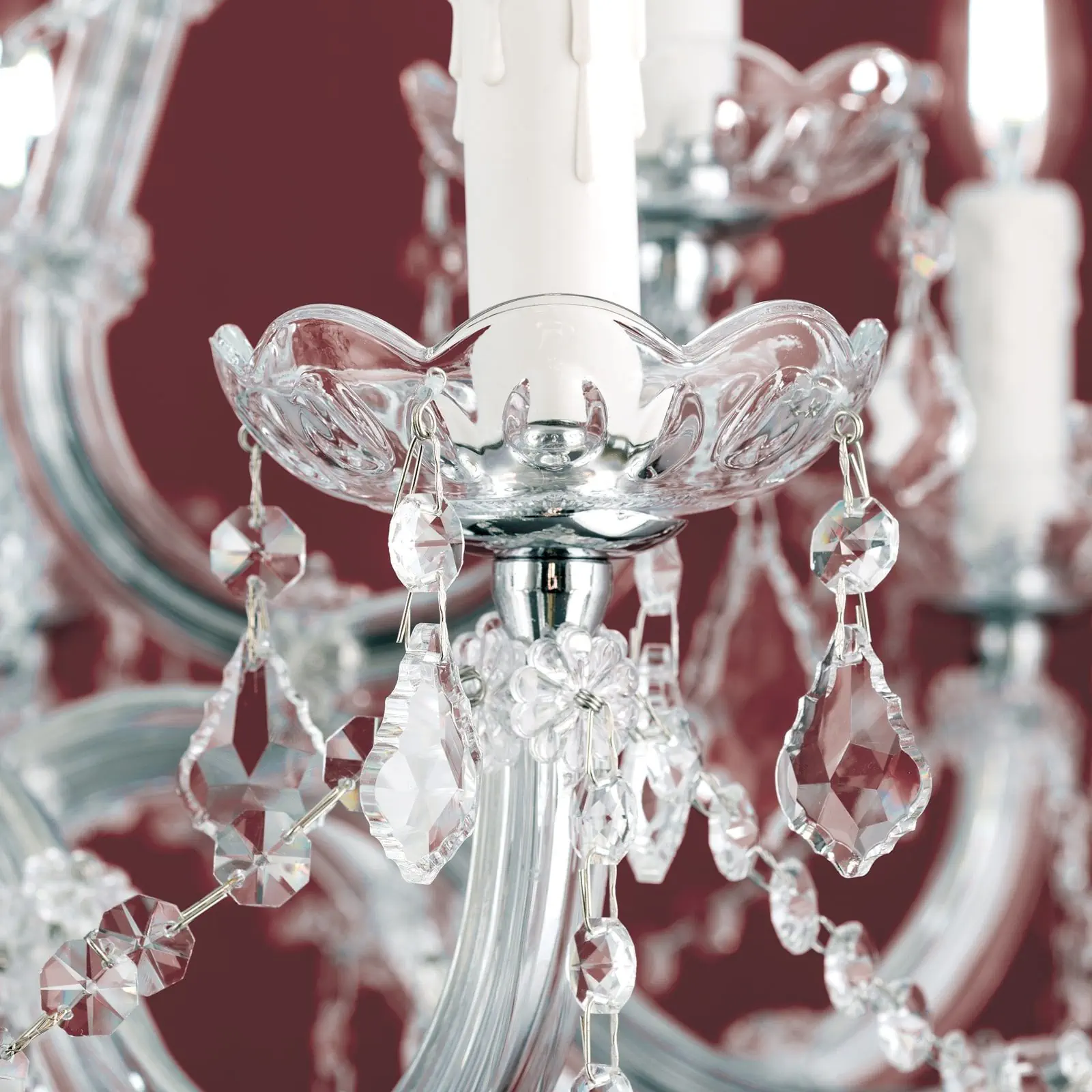 Luster THERESA, 12 izvora svetla, srebrni - 6