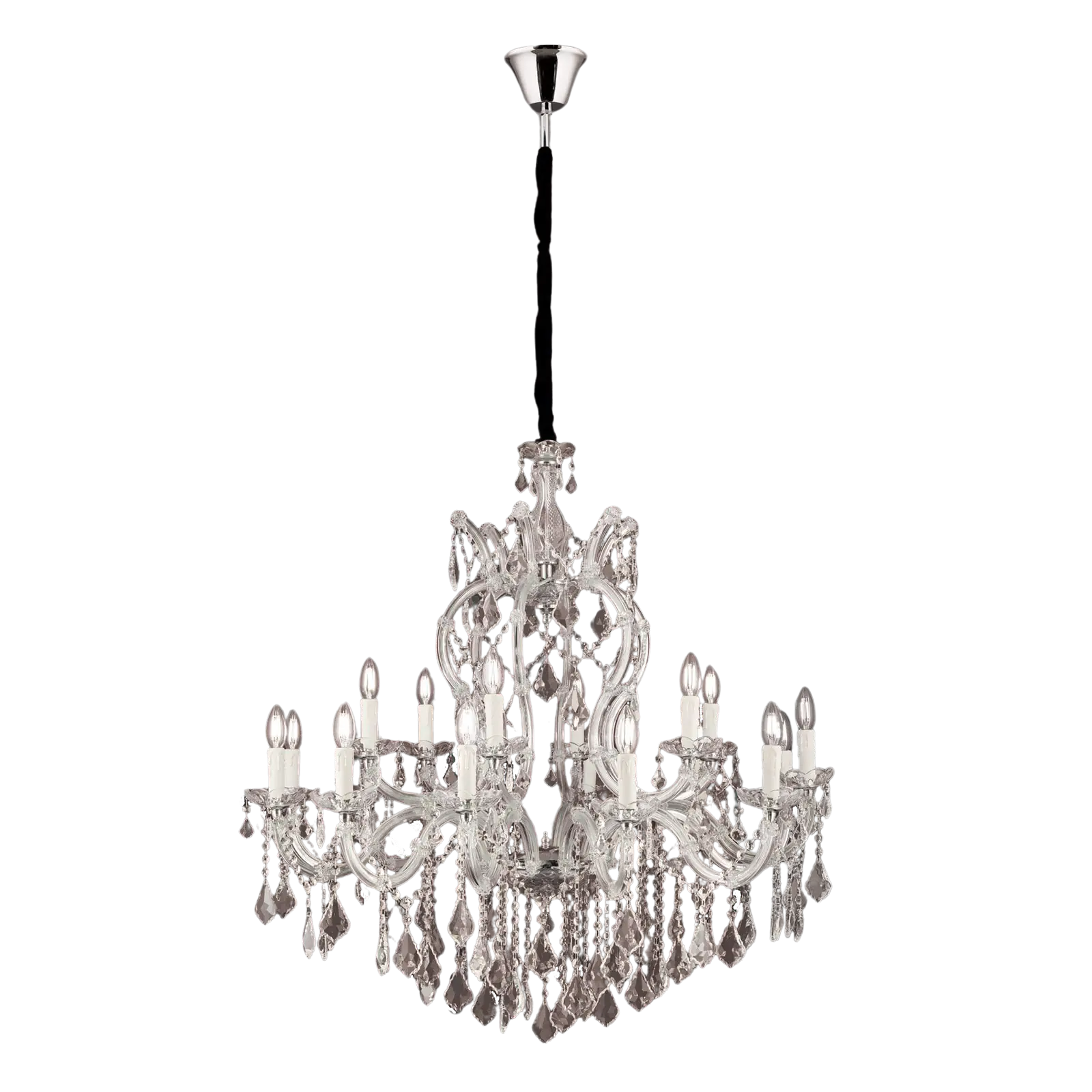 Luster THERESA, 18 izvora svetla, srebrni - 10