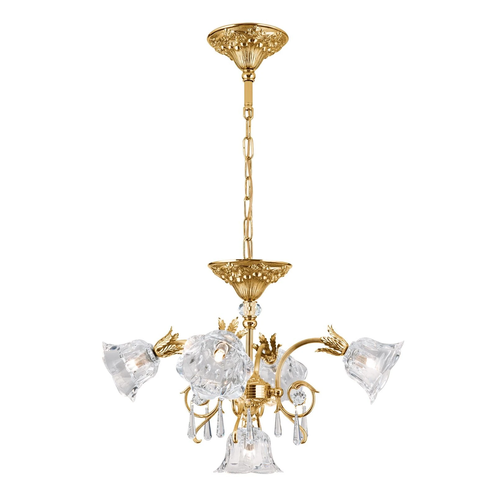 Luster LA BOHEME, 5 izvora svetla, 24-karatno pozlaćeno - 4