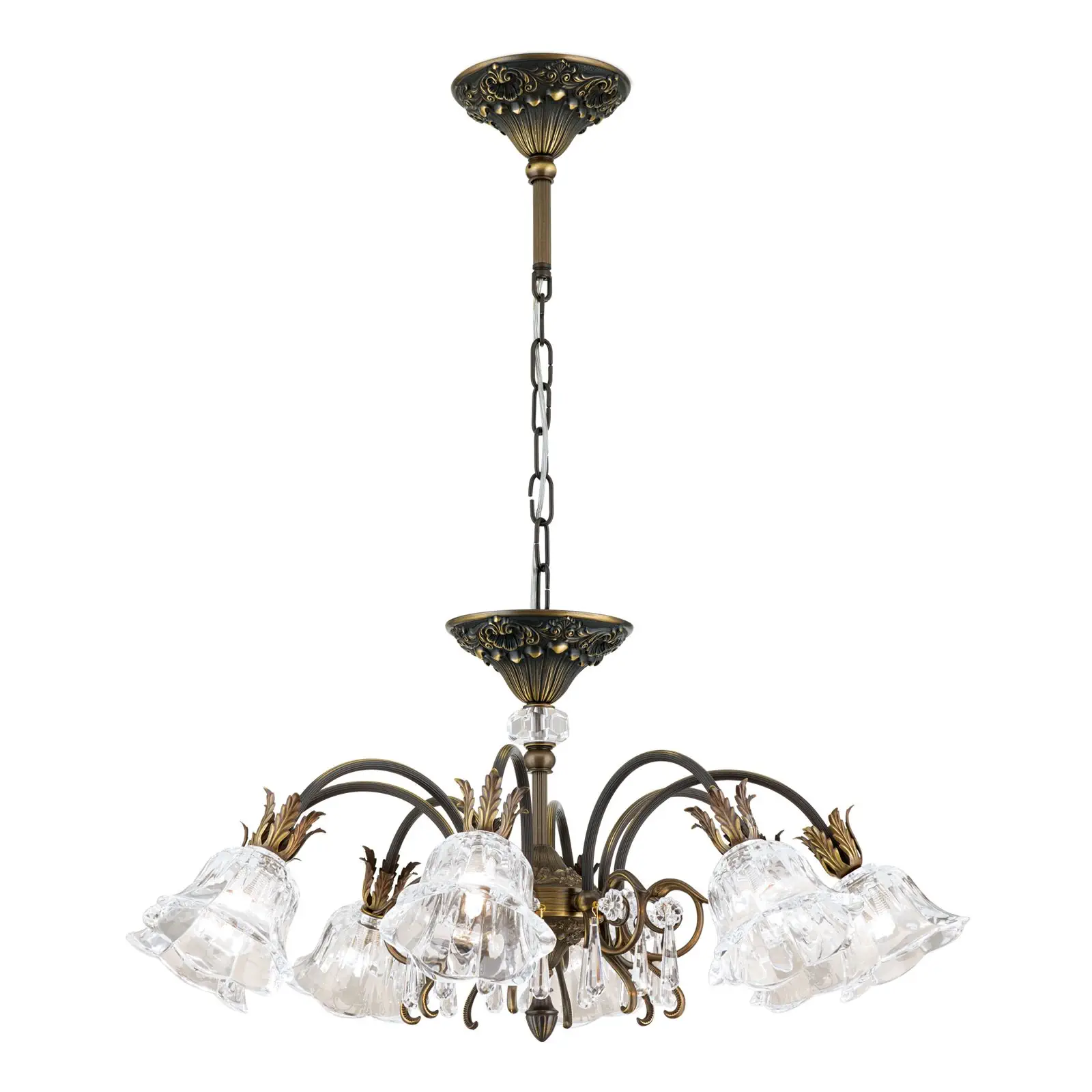 Luster LA BOHEME, 8 izvora svetla, stara patina - 4