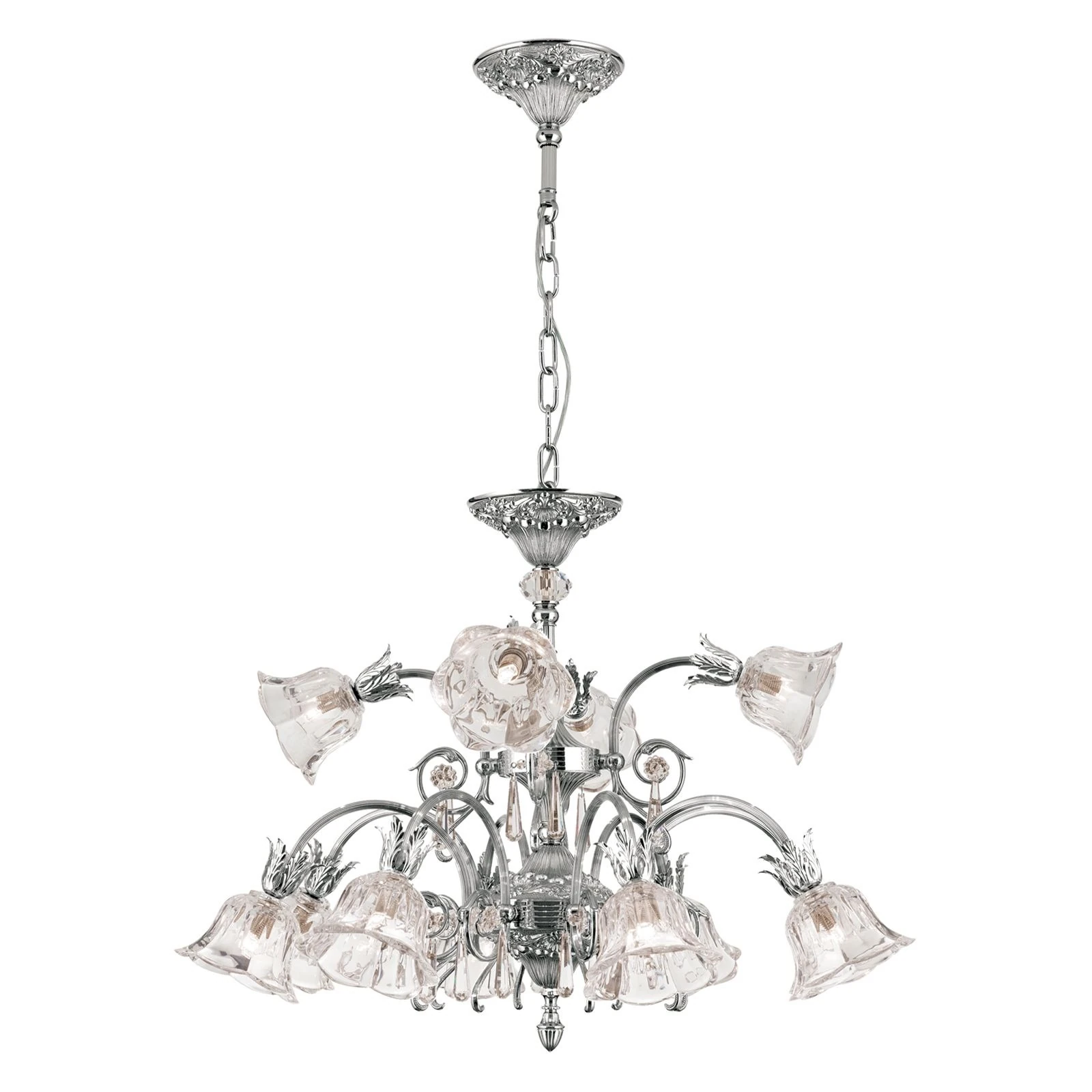 Luster LA BOHEME, 12 izvora svetla, antik srebro - 4