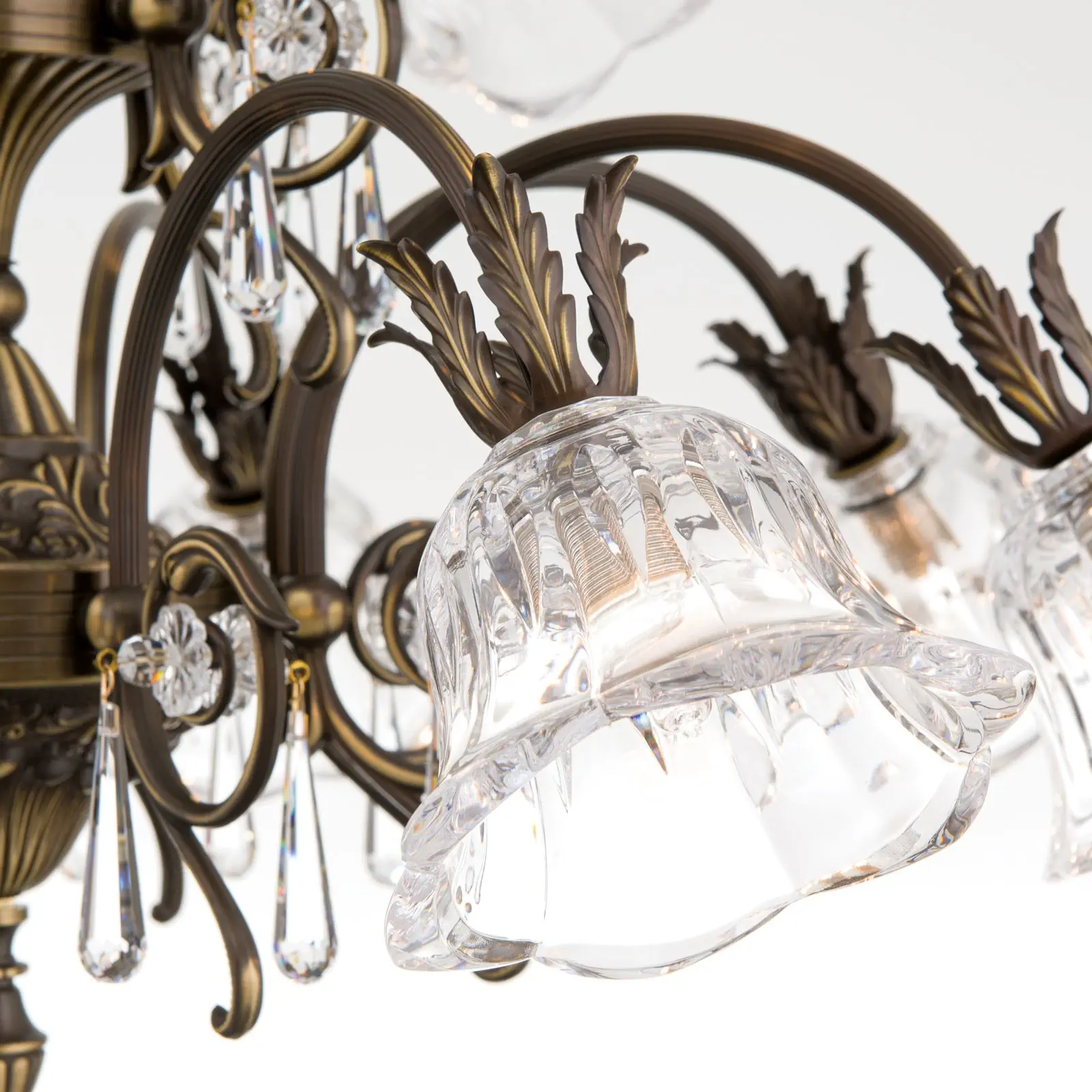 Luster LA BOHEME, 12 izvora svetla, stara patina - 5